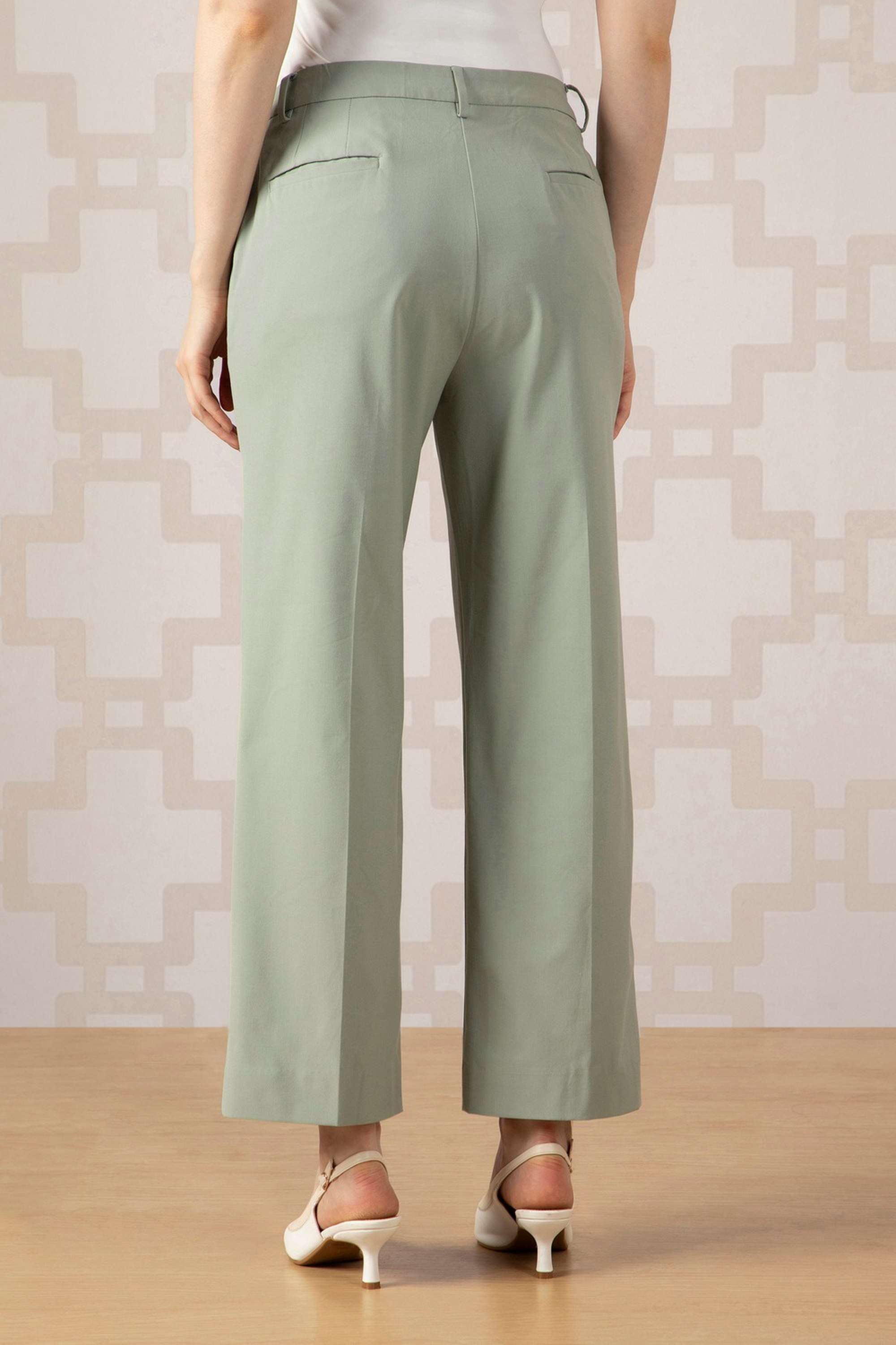 Solid-Regular-Fit-Polyester-Blend-Women-s-Formal-Wear-Trousers