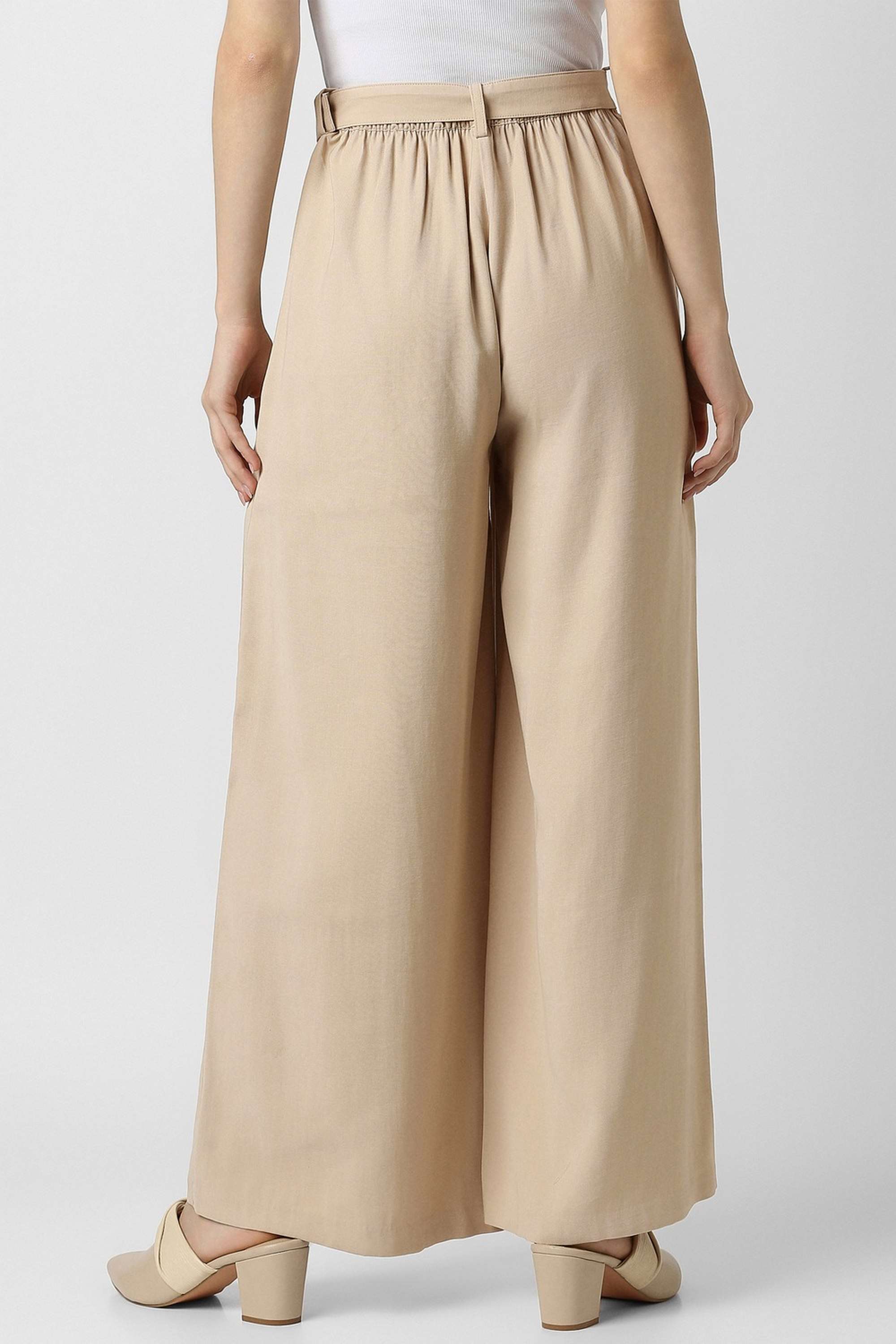 Solid-Regular-Fit-Rayon-Blend-Women-s-Casual-Wear-Trousers
