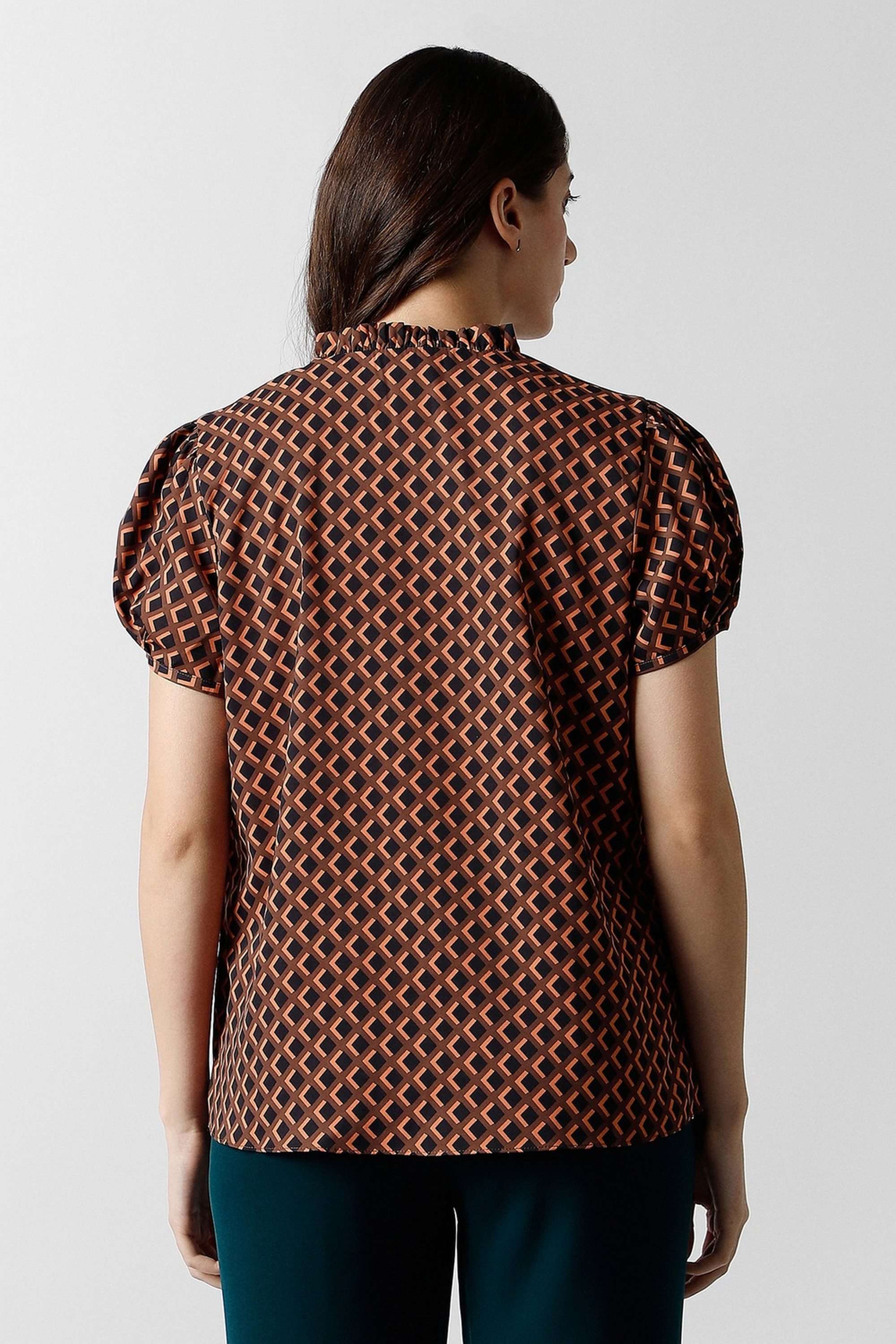 Solid-Blended-Fabric-Women-s-Top