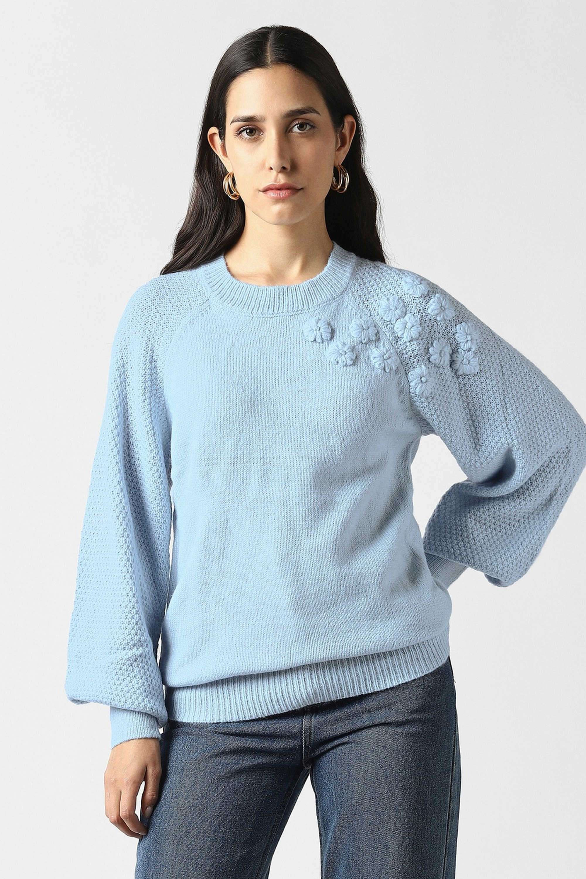 Solid-Blended-Fabric-Women-s-Casual-Wear-Sweater