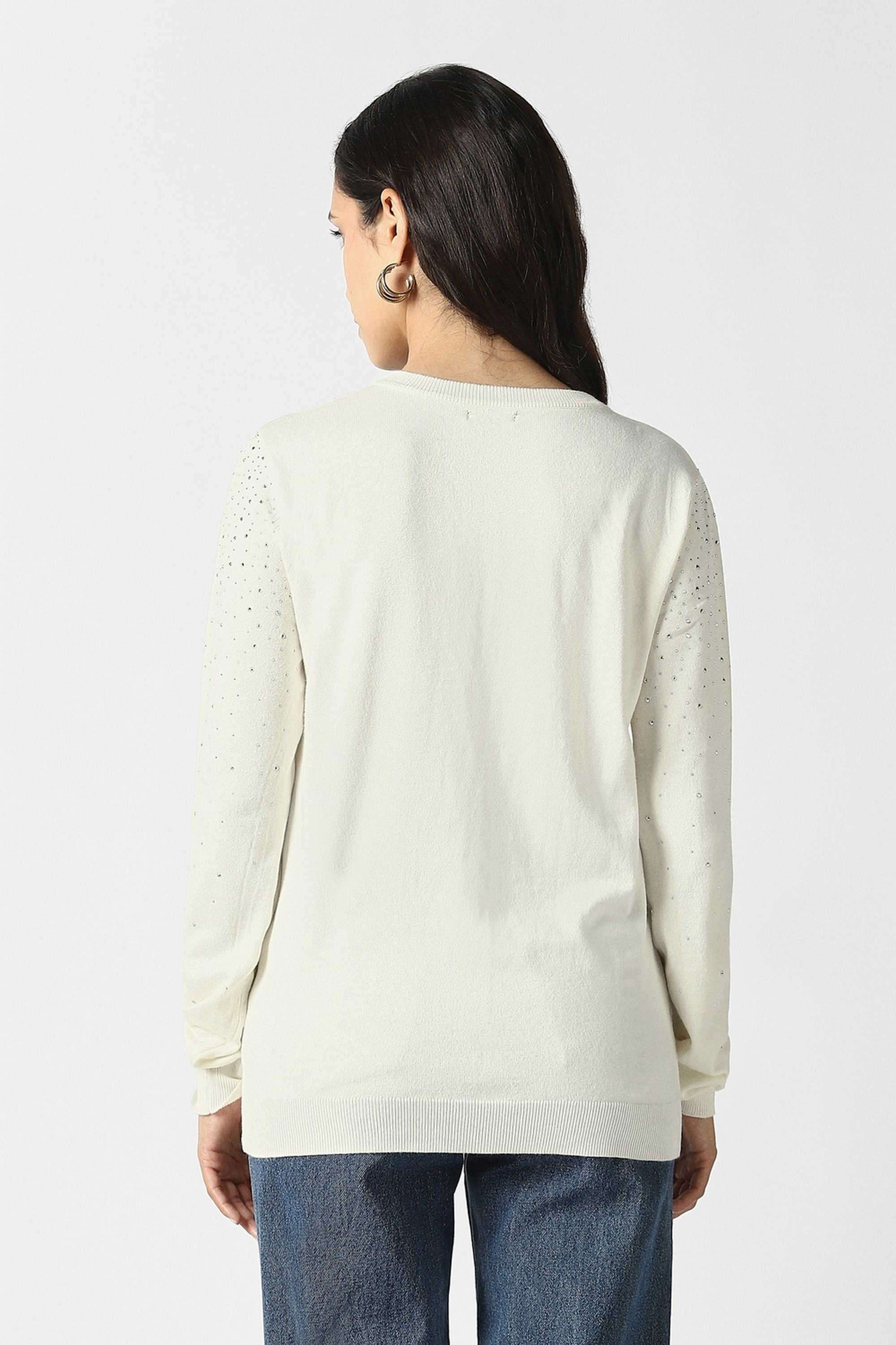 Solid-Blended-Fabric-Women-s-Casual-Wear-Sweater
