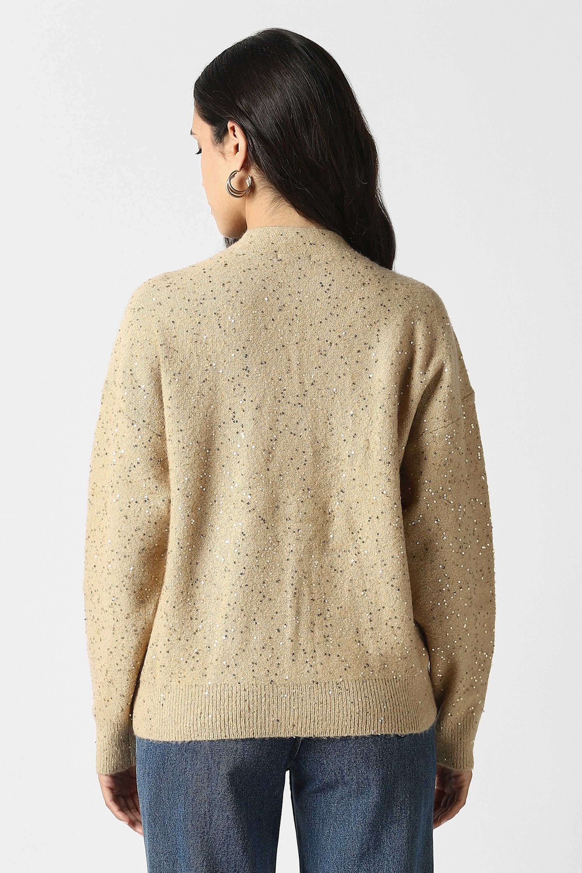 Solid-Blended-Fabric-Women-s-Casual-Wear-Sweater