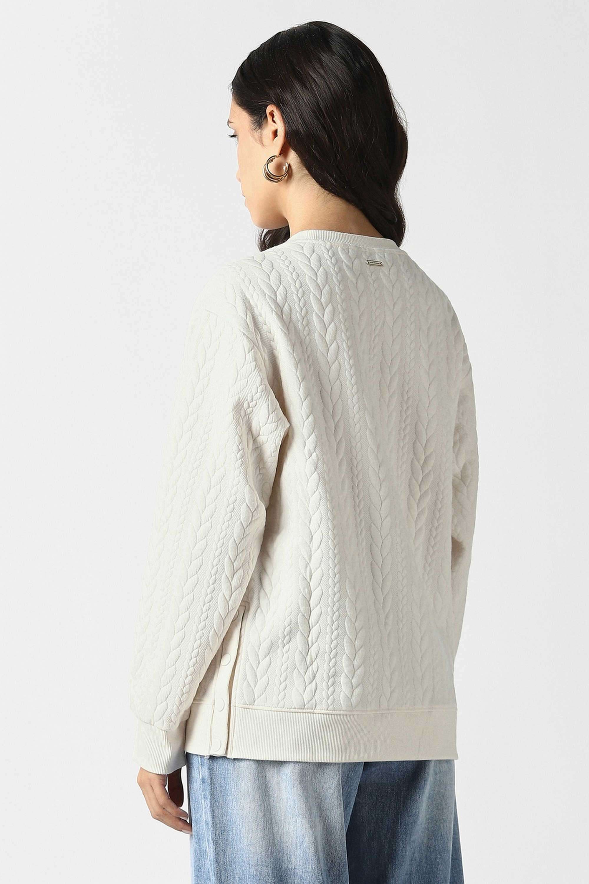 Solid-Blended-Fabric-Women-s-Casual-Wear-Sweatshirt