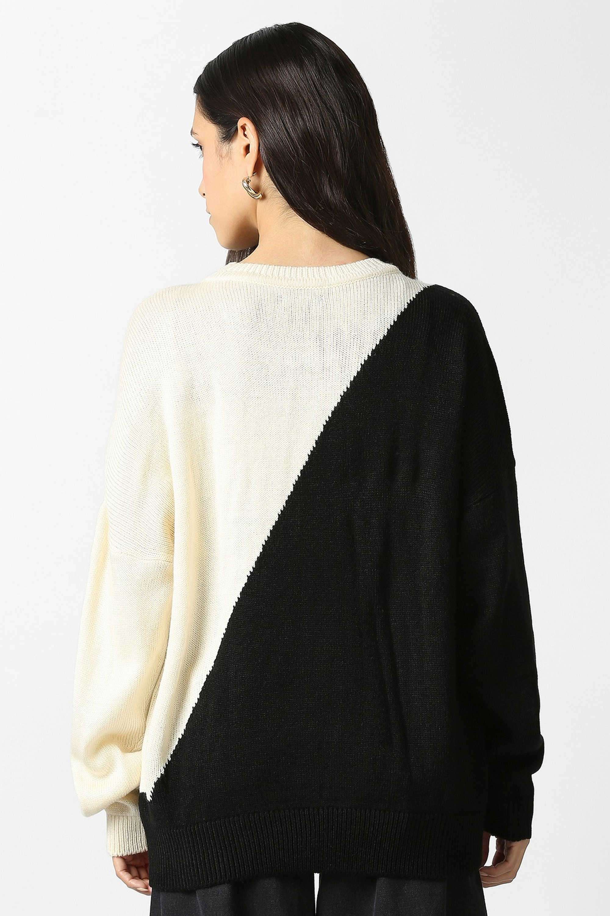 Solid-Blended-Fabric-Women-s-Casual-Wear-Sweater