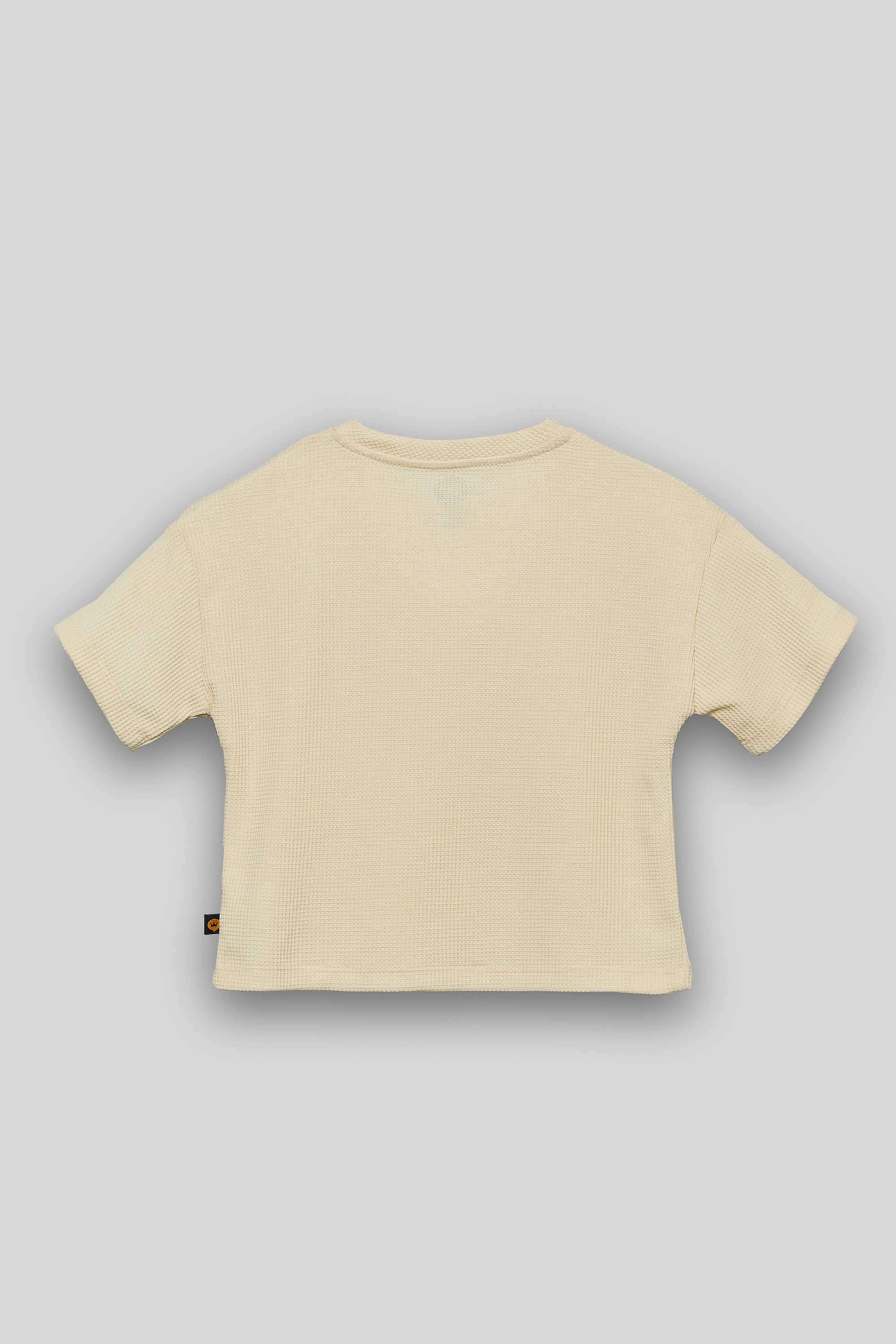 Solid-Polyester-Round-Neck-Girls-Top