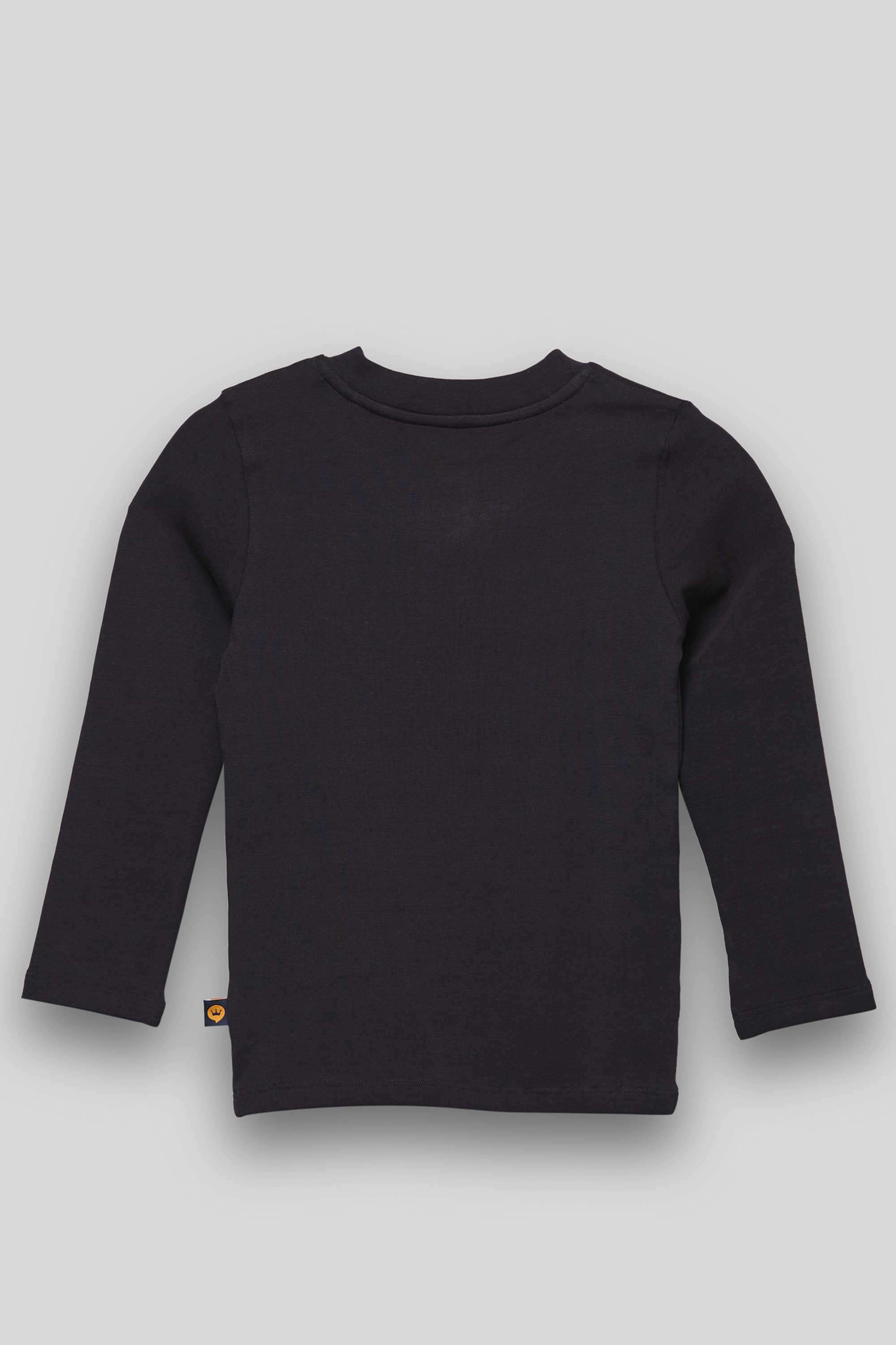 Solid-Blended-Fabric-Round-Neck-Girls-Top