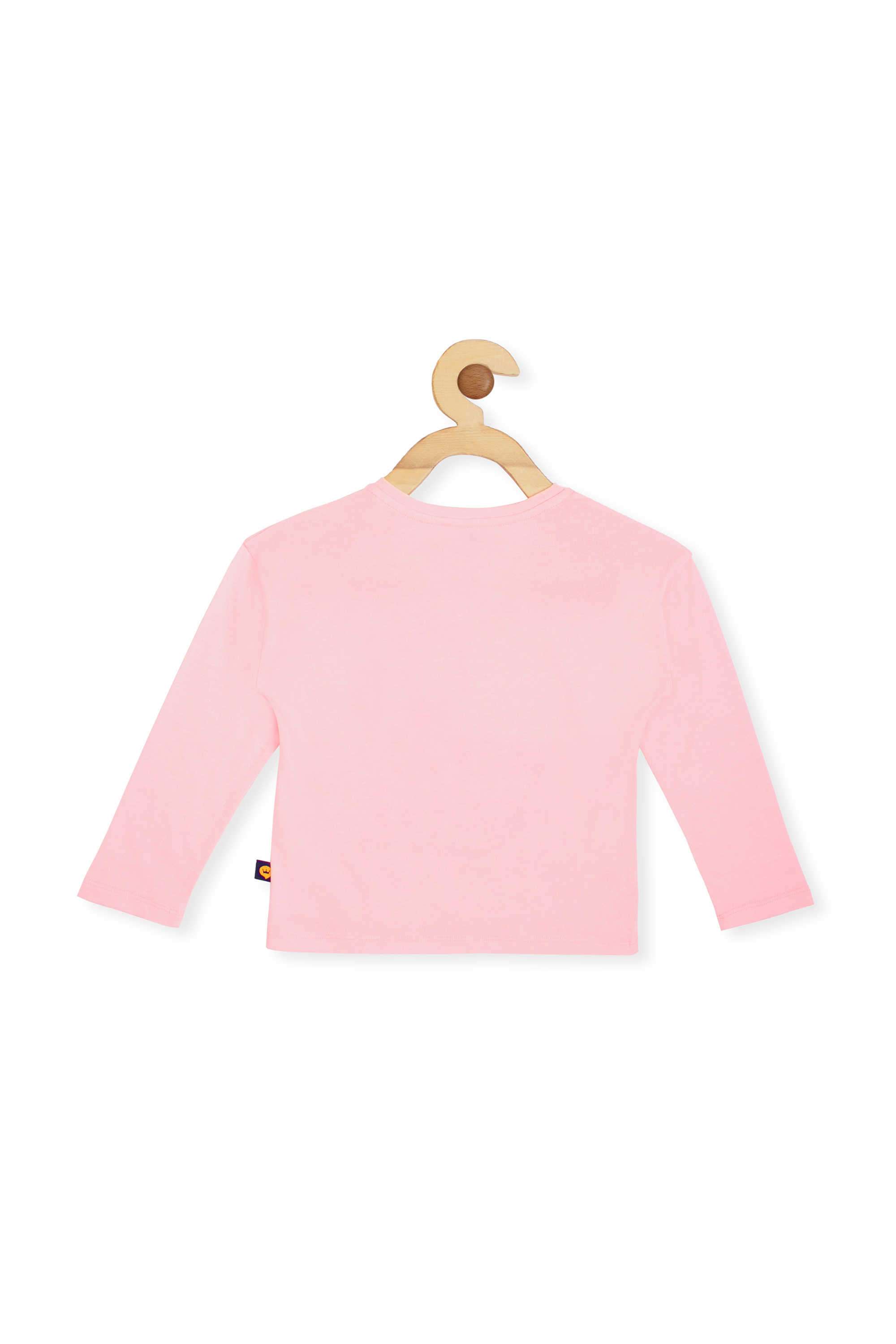 Solid-Blended-Fabric-Round-Neck-Girls-Top