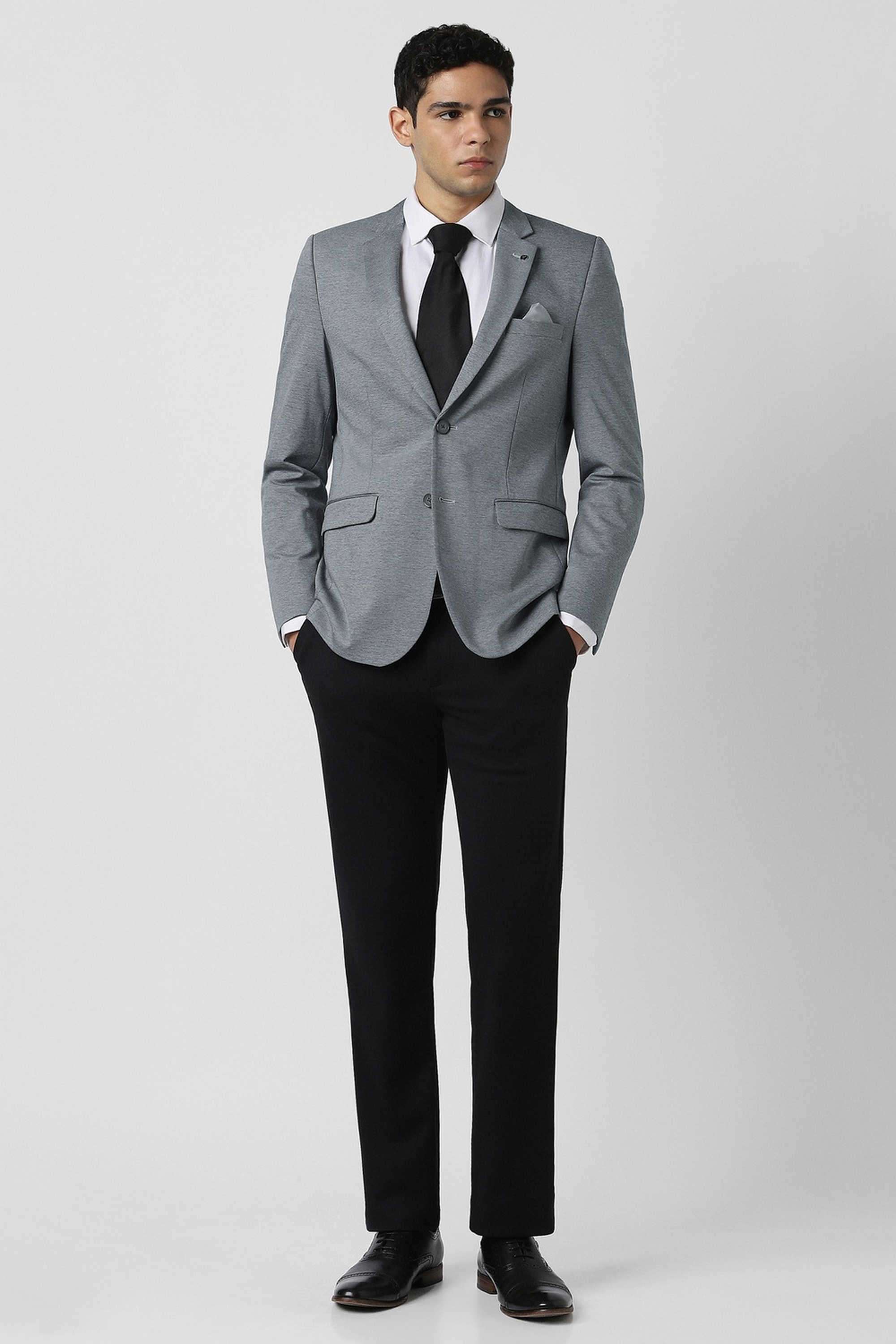 Solid-Blended-Fabric-Super-Slim-Fit-Men-s-Blazer