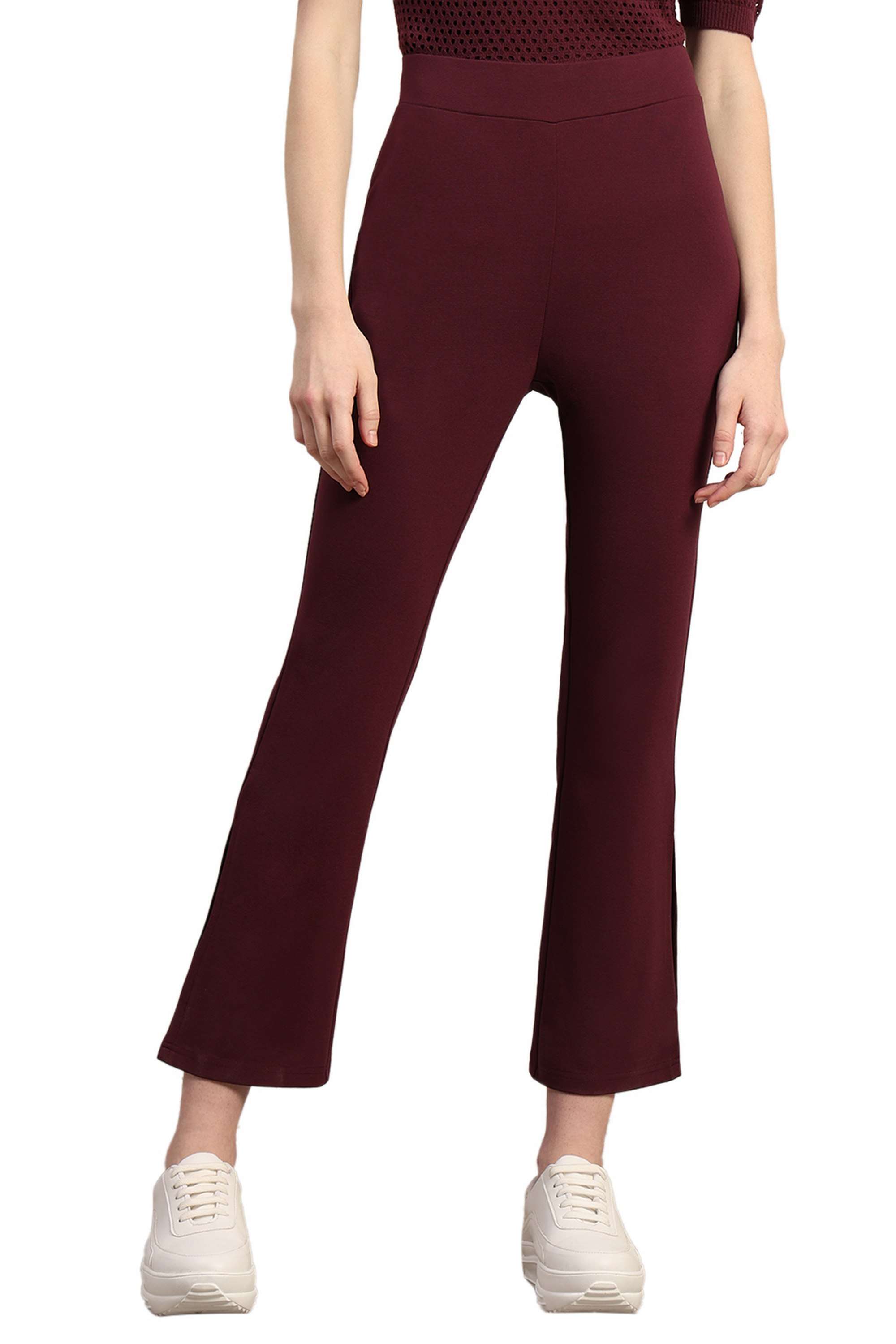 Solid-Rayon-Regular-Fit-Women-s-Pants