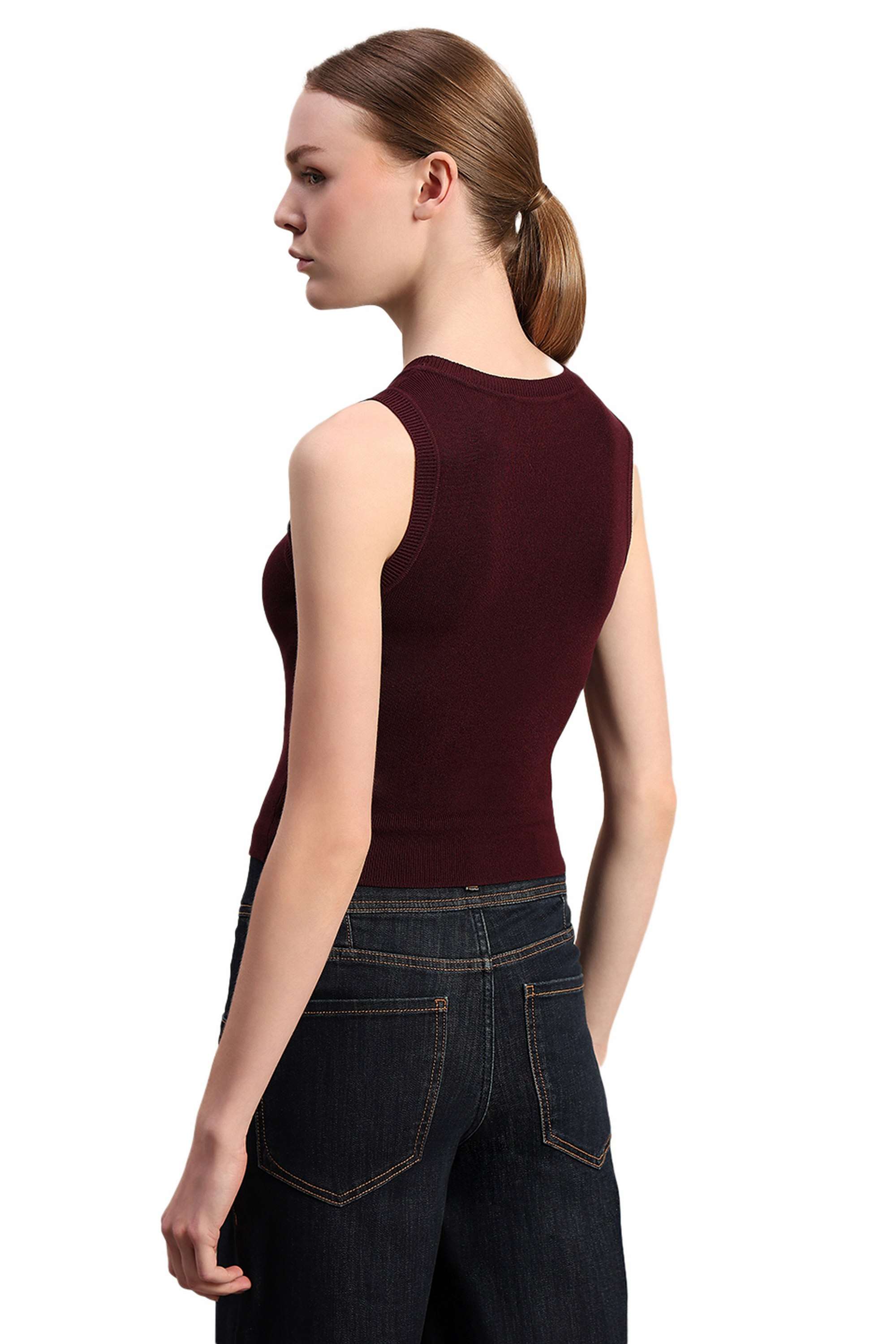 Solid-Blended-Fabric-Regular-Fit-Women-s-Top