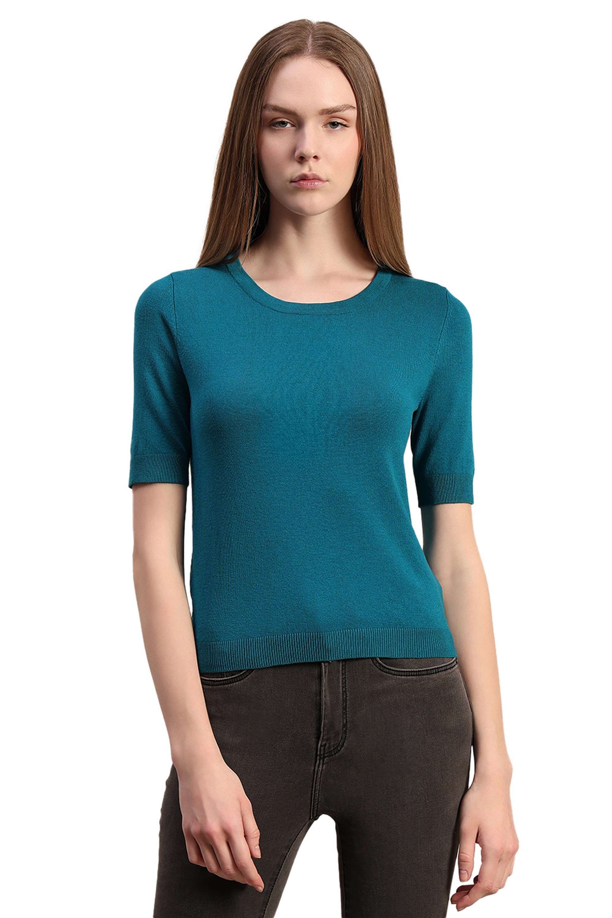 Solid-Viscose-Regular-Fit-Women-s-Top