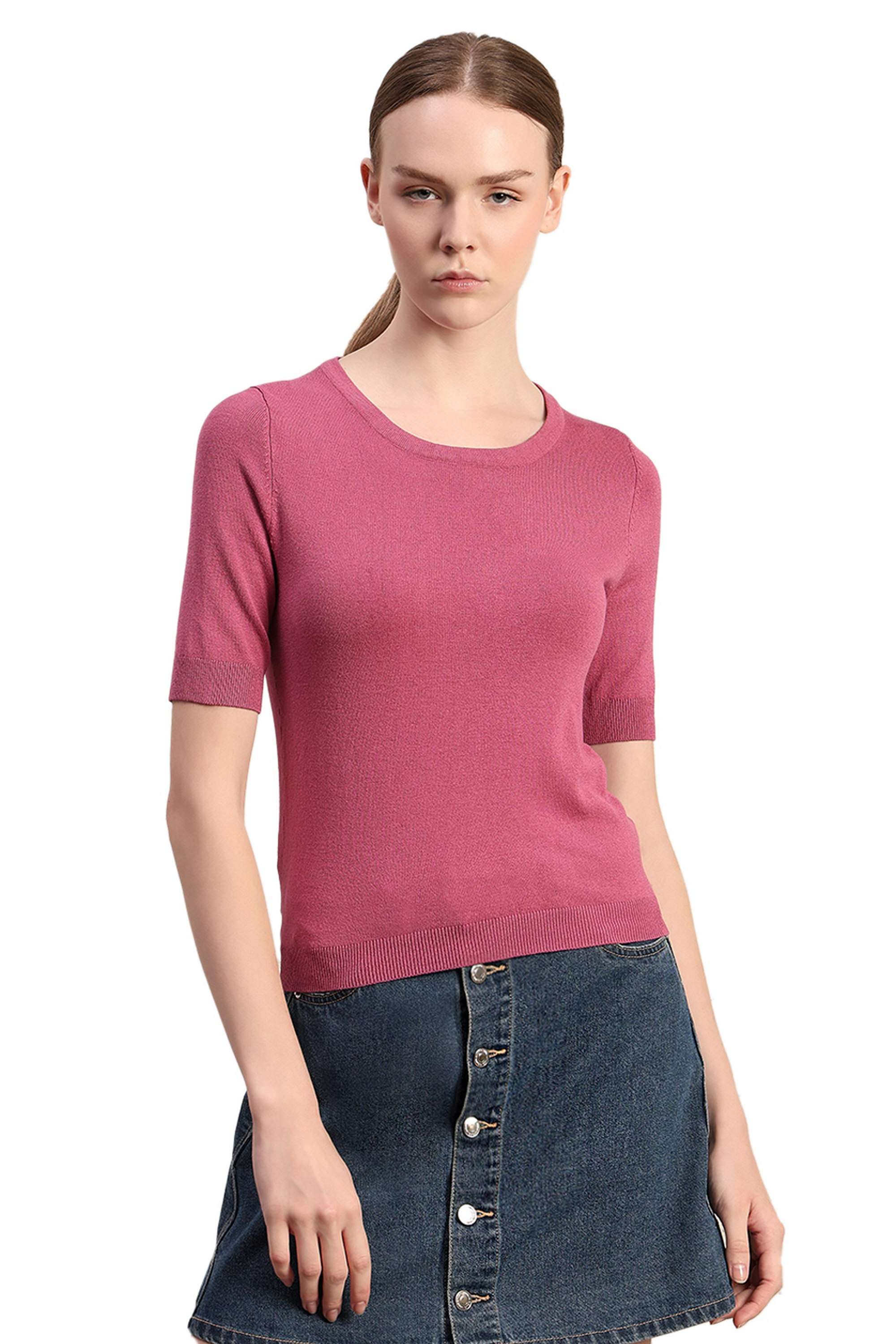 Solid-Viscose-Regular-Fit-Women-s-Top