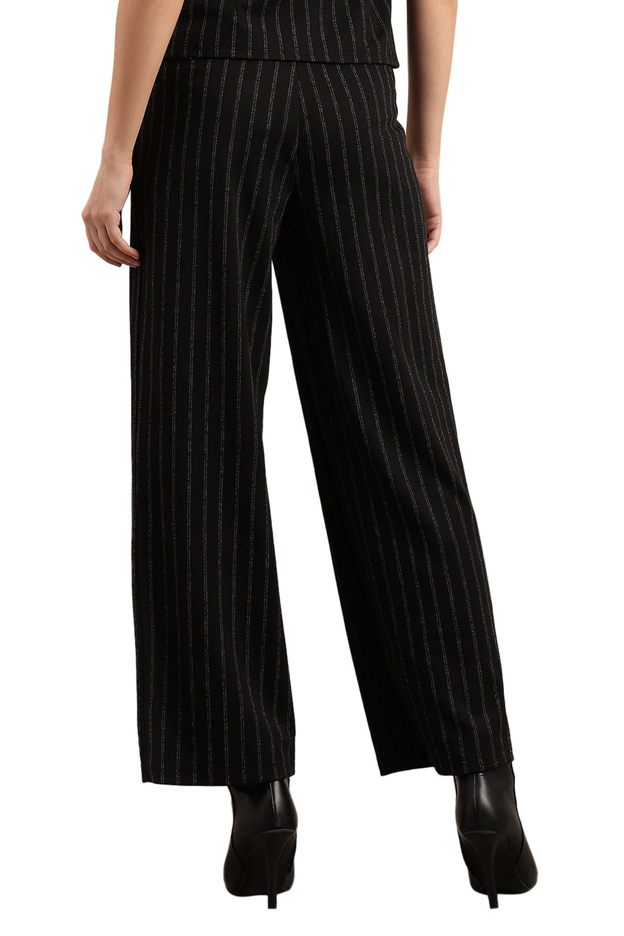 Solid-Blended-Fabric-Regular-Fit-Women-s-Pants