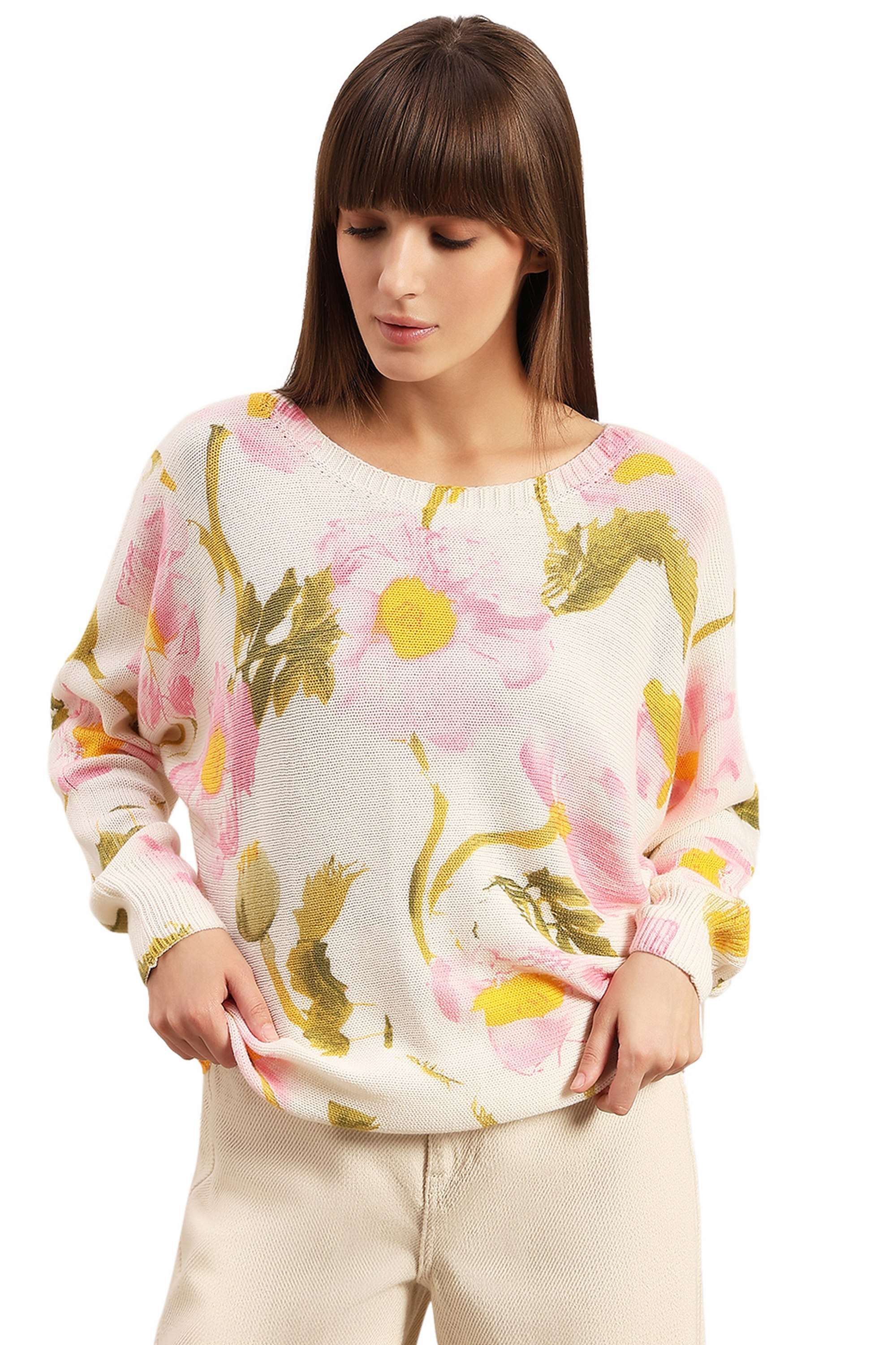 Solid-Blended-Fabric-Regular-Fit-Women-s-Pullover