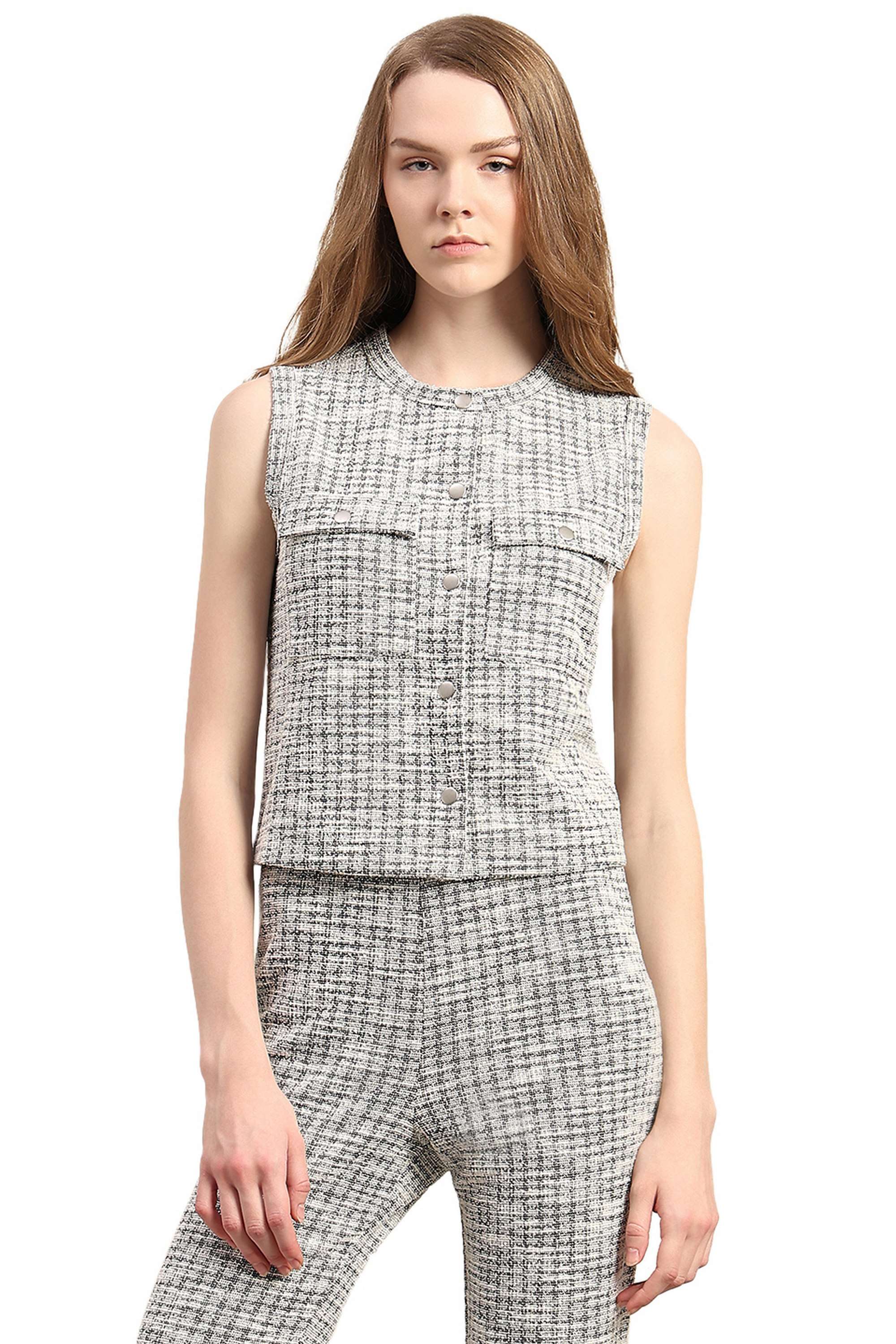 Solid-Blended-Fabric-Regular-Fit-Women-s-Top