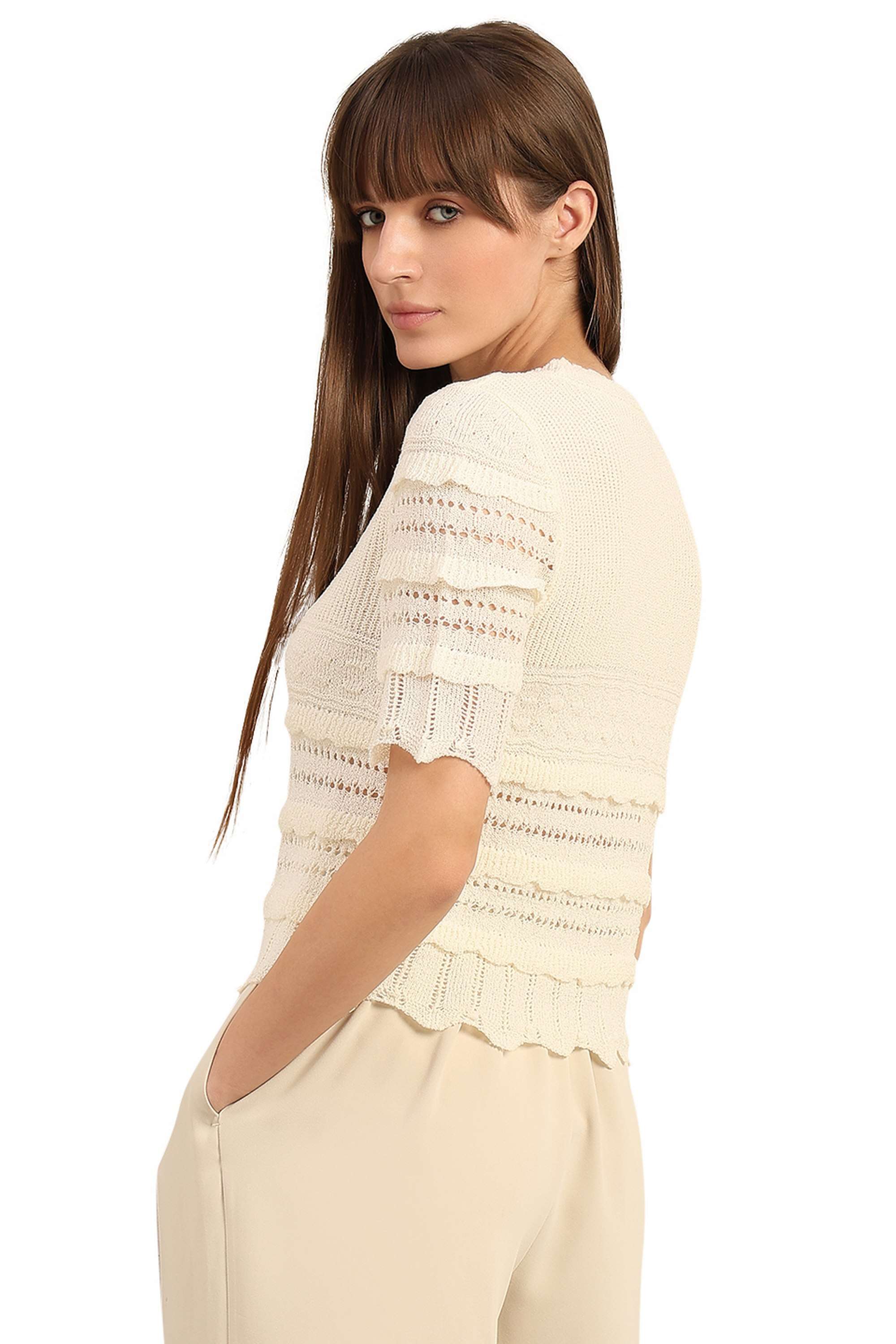 Solid-Blended-Fabric-Regular-Fit-Women-s-Top