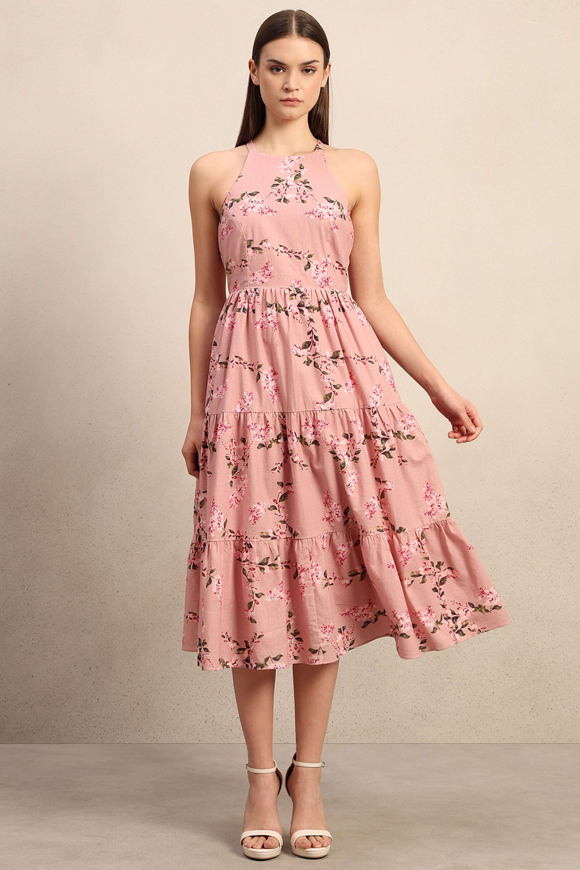 Printed-Halter-Neck-Cotton-Women-s-Dress