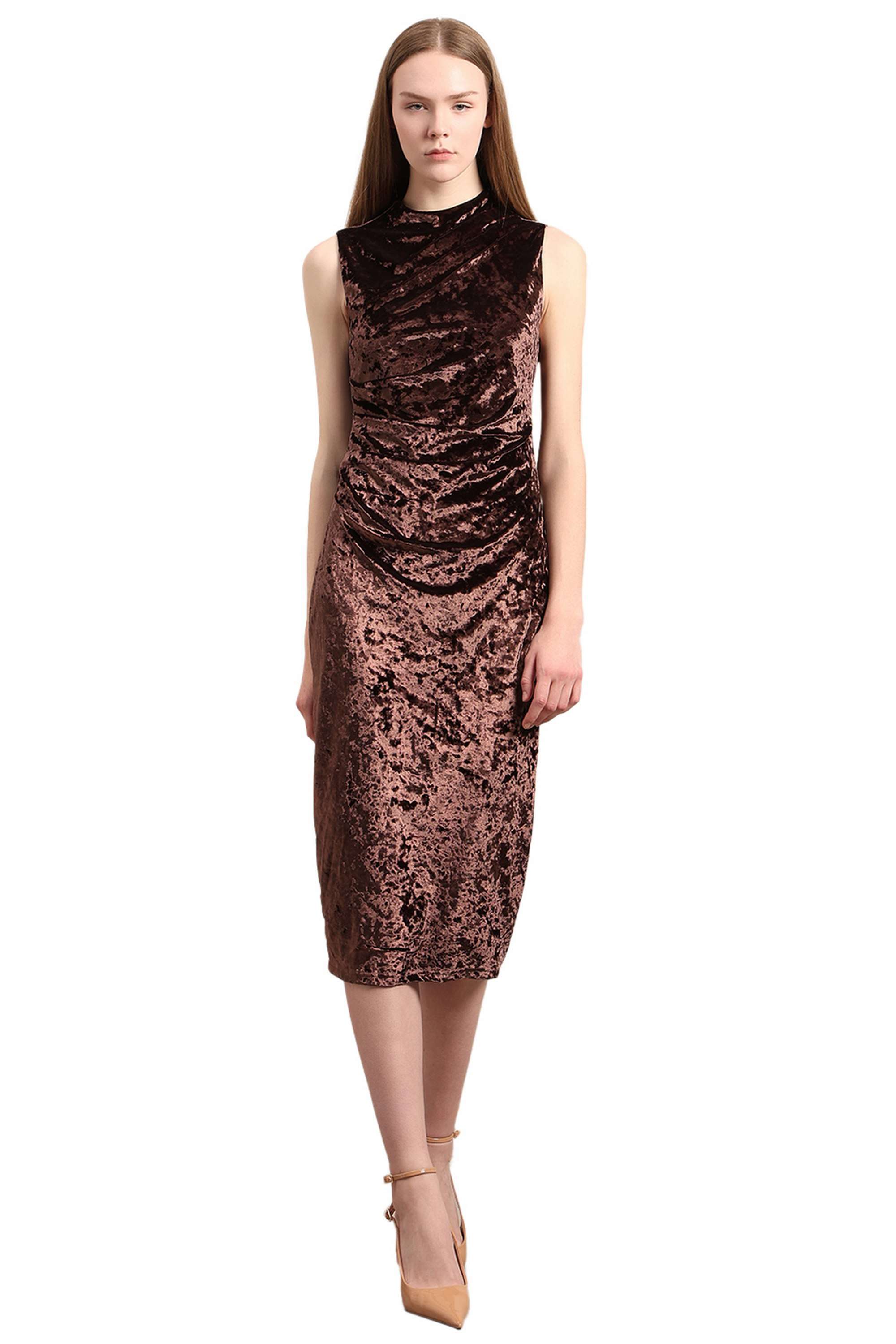 Printed-Polyester-Slim-Fit-Women-s-Dress