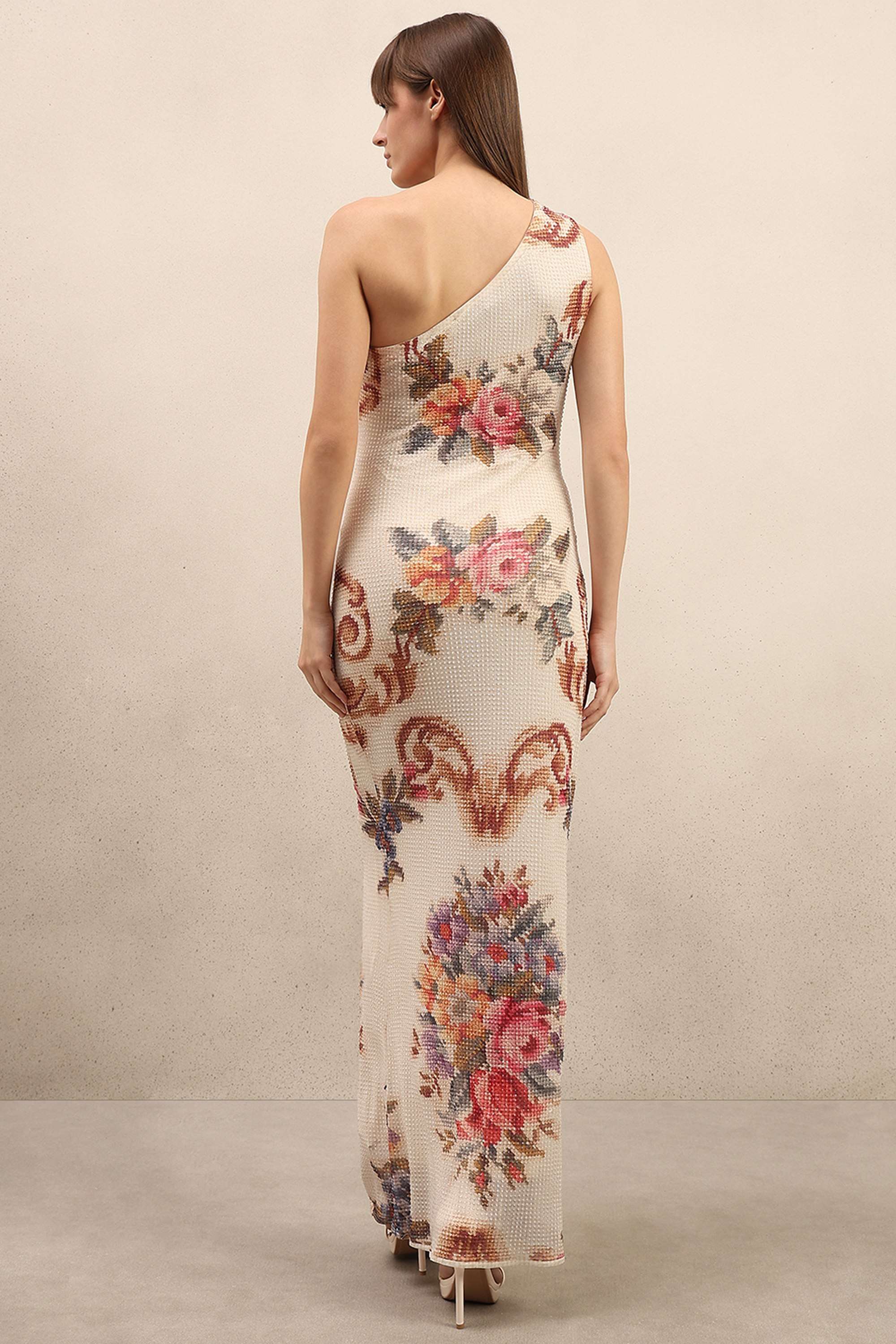 Printed-One-Shoulder-Polyester-Women-s-Dress