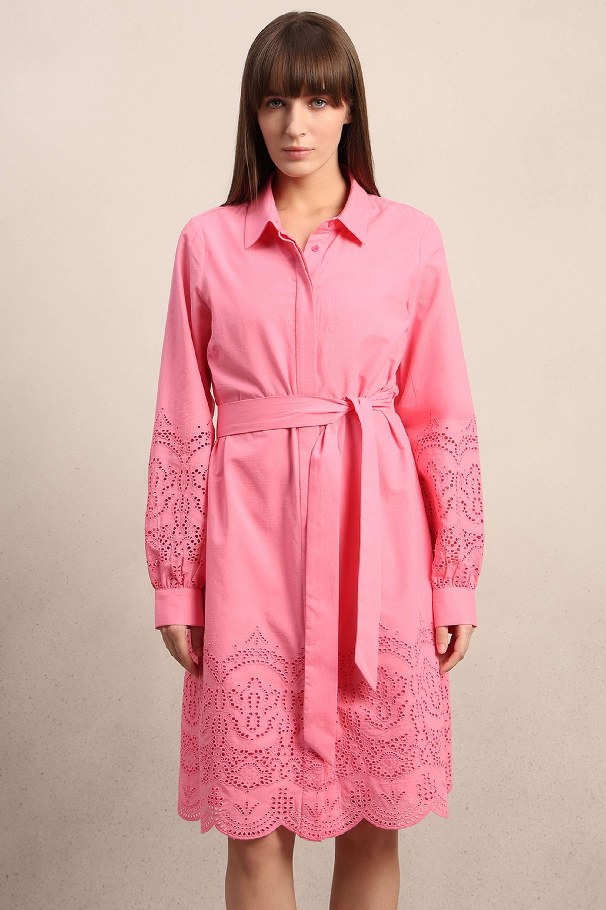 vero moda embroidered dress VERO MODA Black Embroidered Cotton Dress