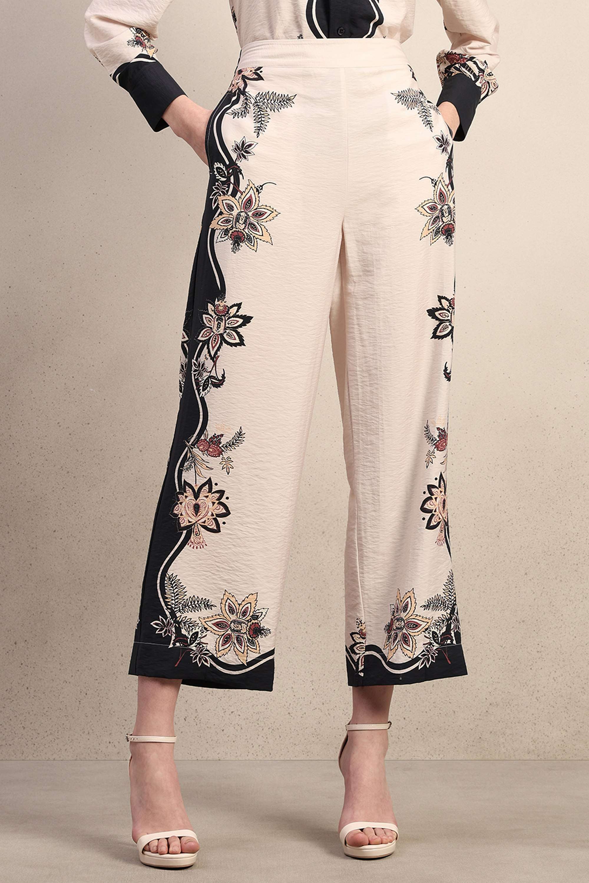 Printed-Straight-Fit-Viscose-Women-s-Casual-Wear-Pants