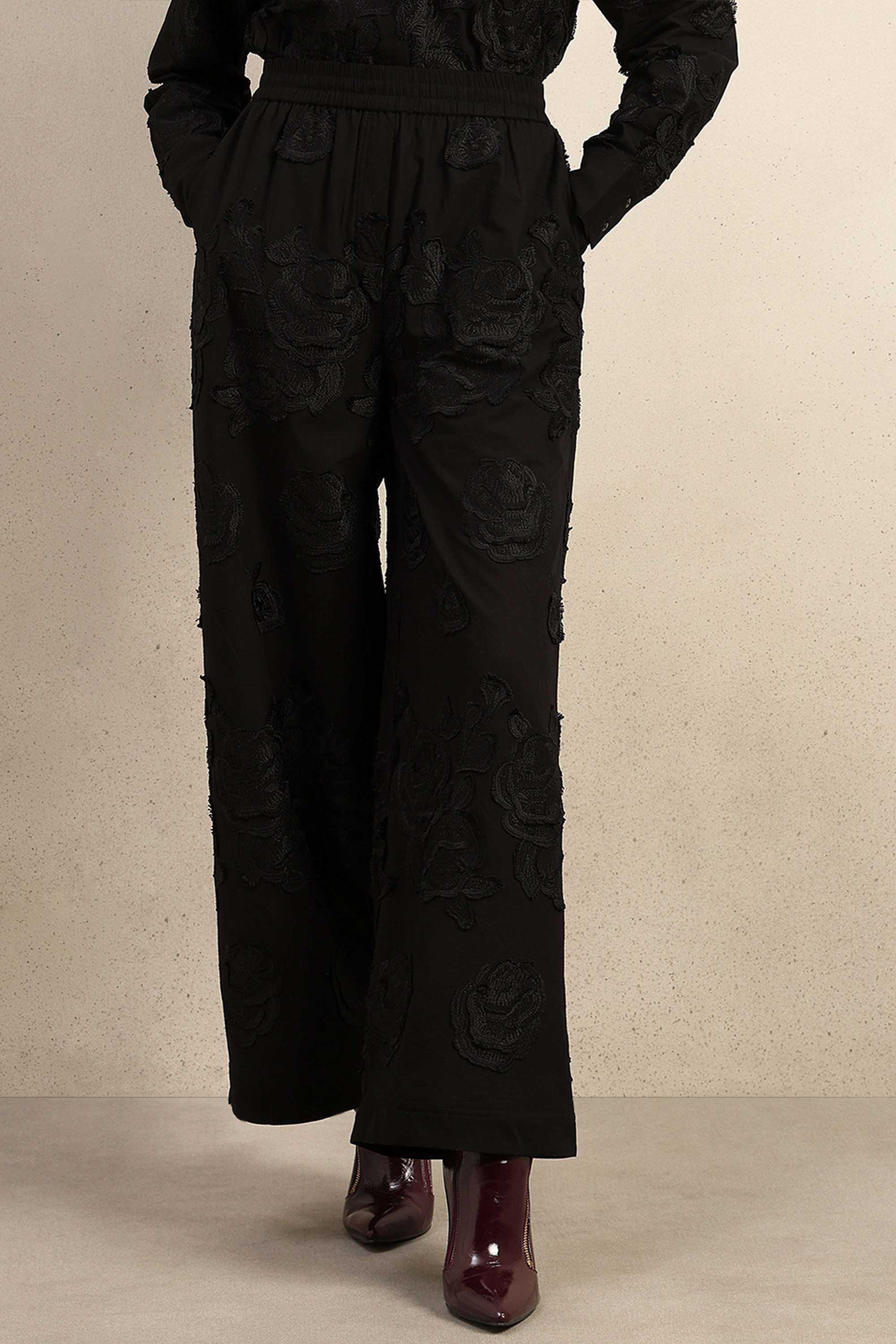 Solid-Straight-Fit-Cotton-Women-s-Casual-Wear-Pants