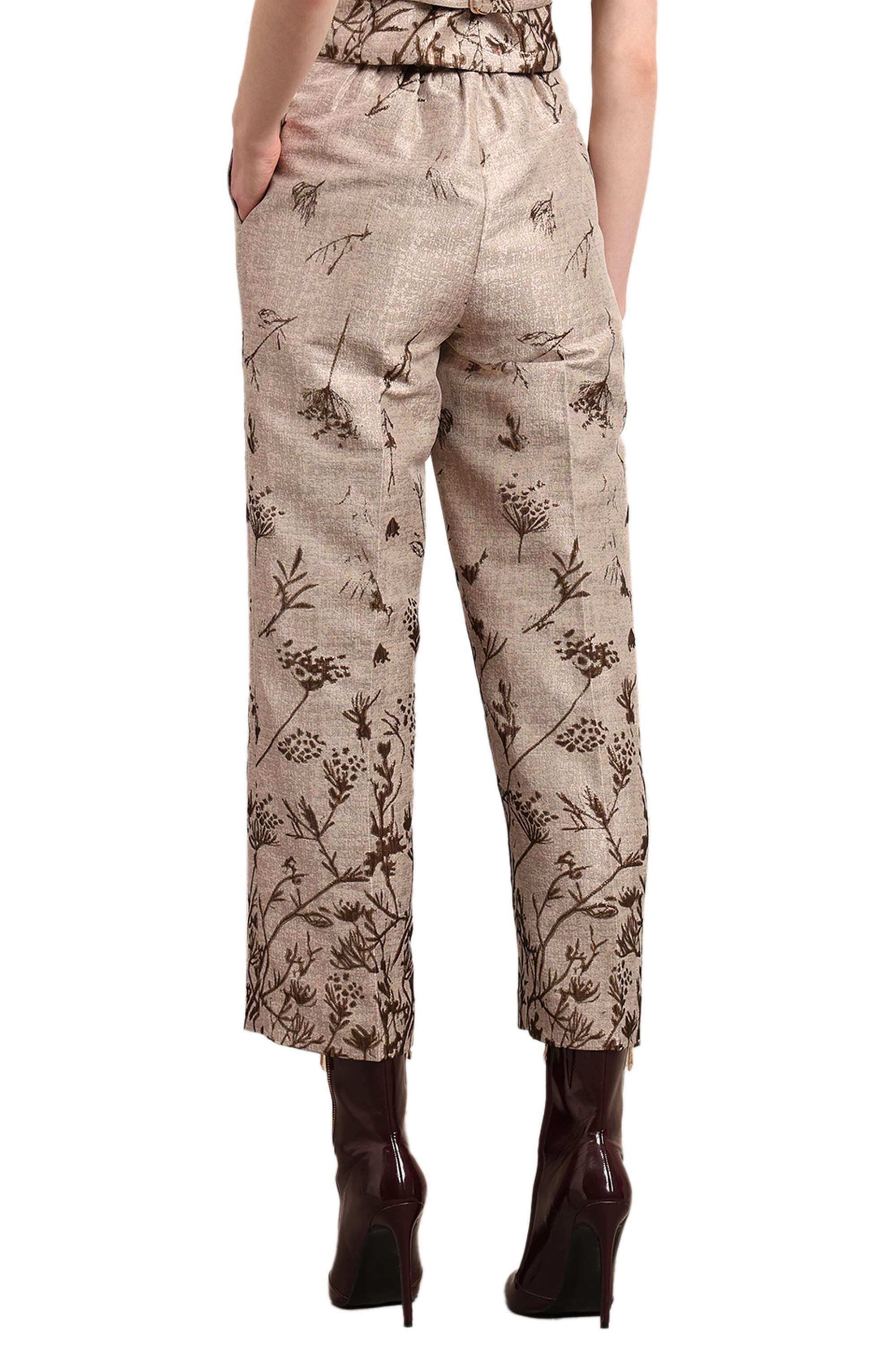 Solid-Blended-Fabric-Regular-Fit-Women-s-Pants