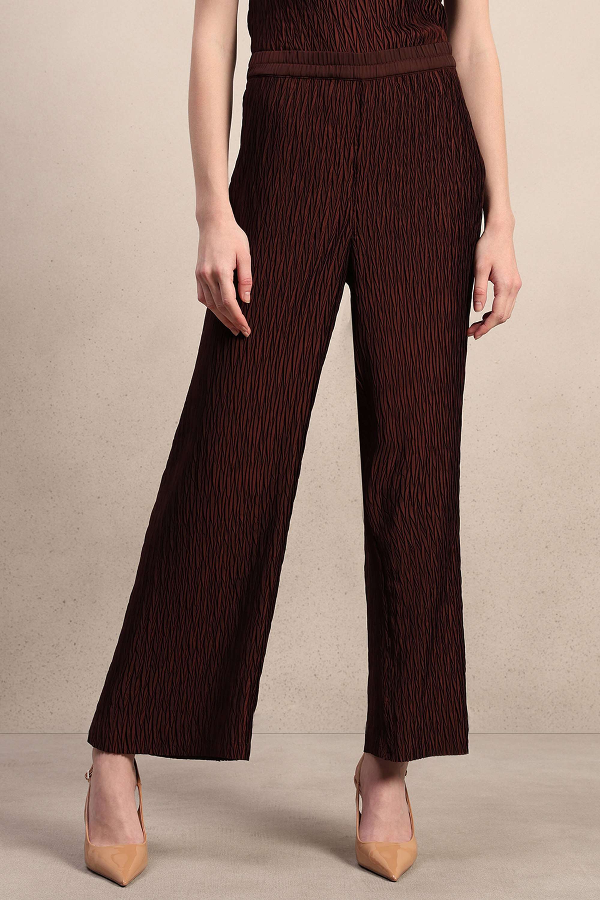Printed-Straight-Fit-Polyester-Women-s-Casual-Wear-Pants