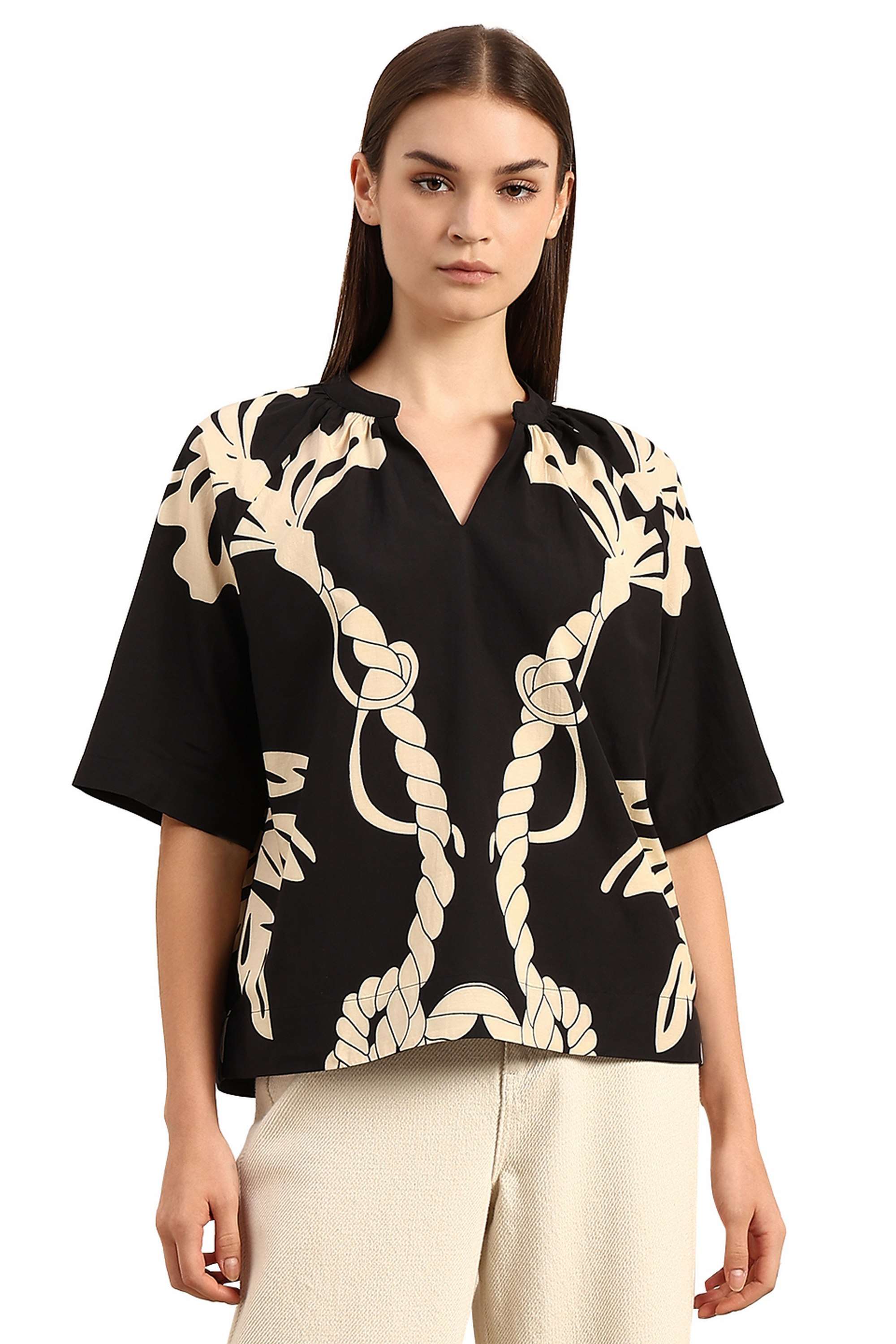 Printed-Viscose-Regular-Fit-Women-s-Top