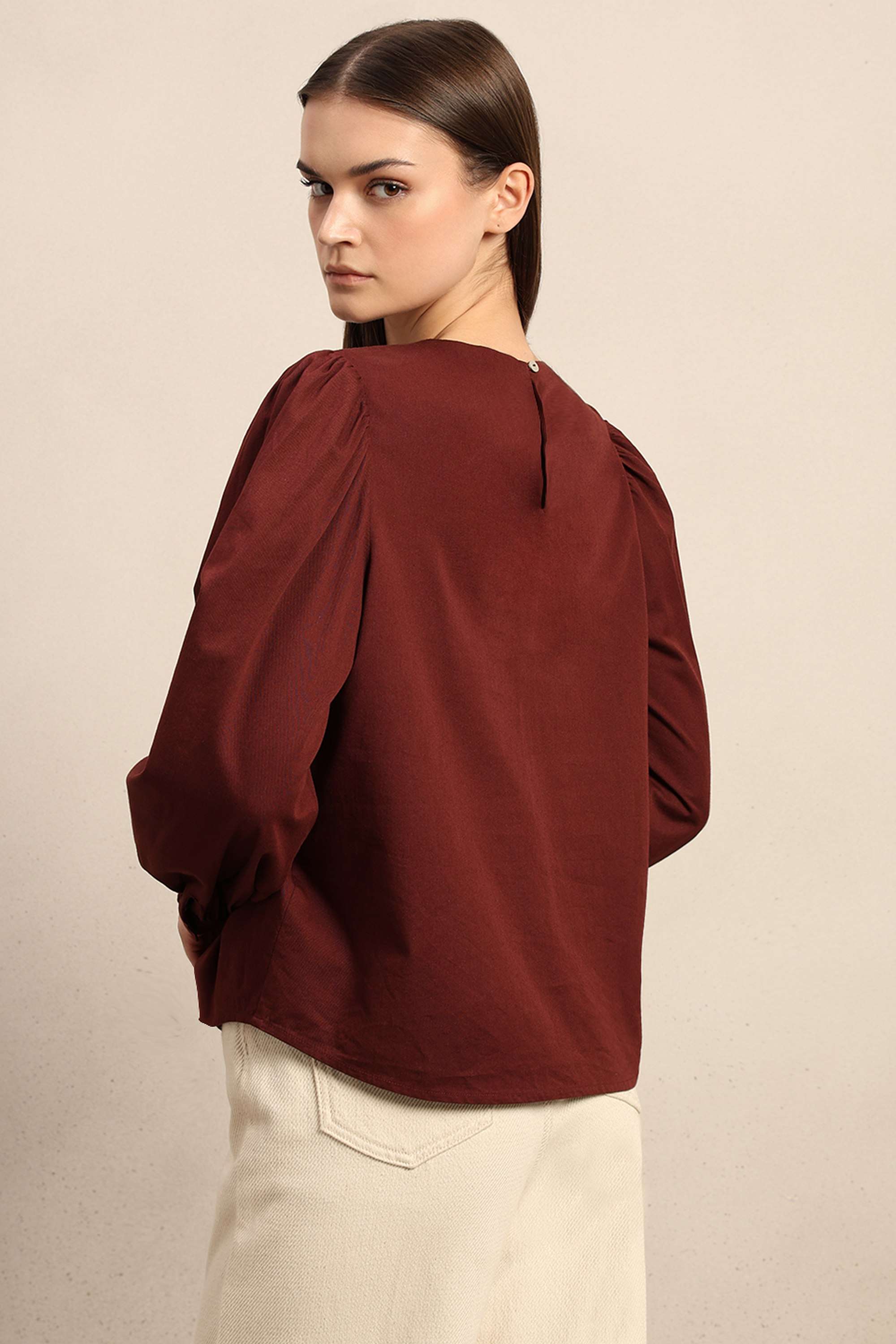 Printed-Viscose-Round-Neck-Women-s-Top