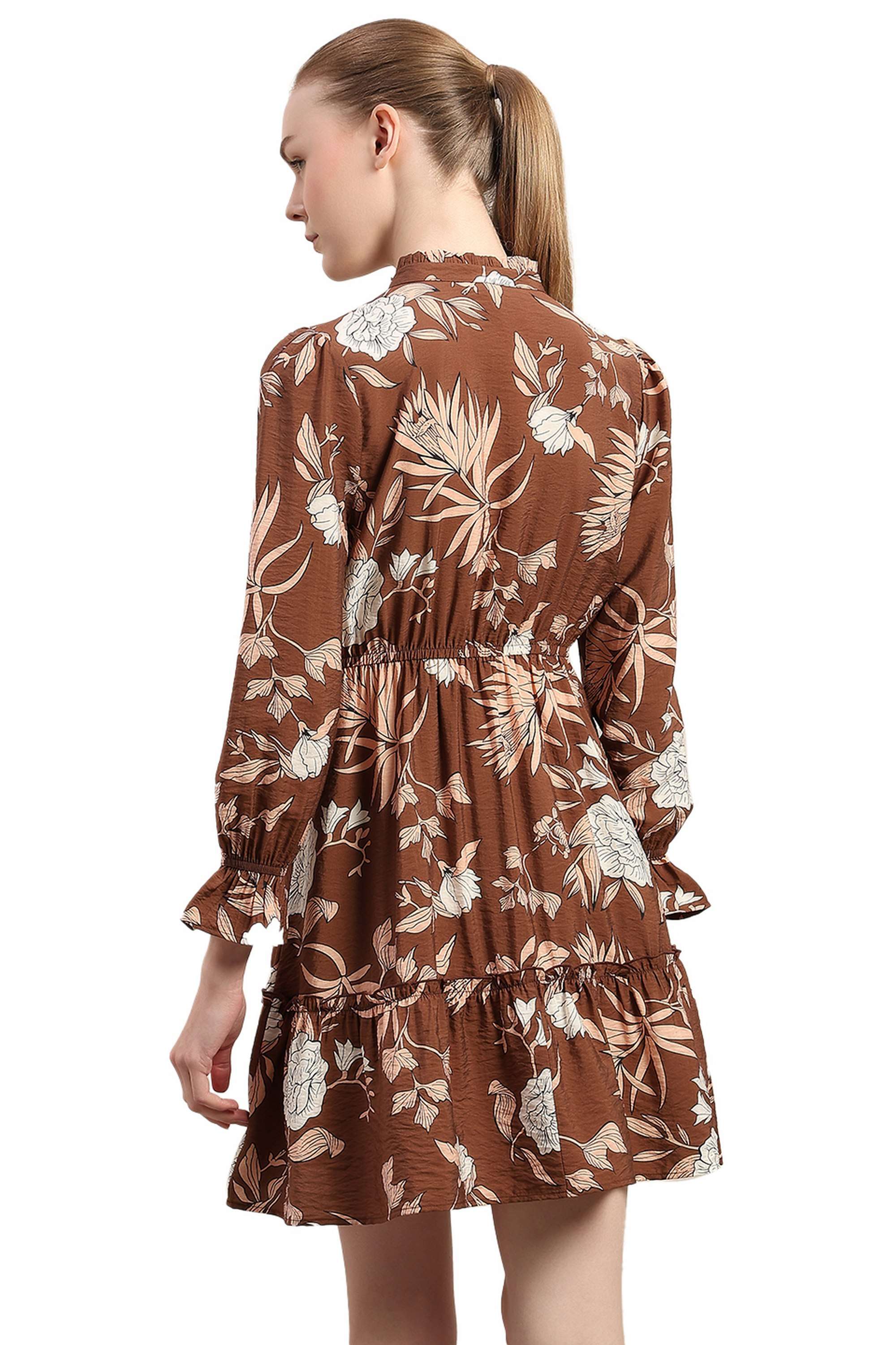 Solid-Blended-Fabric-Regular-Fit-Women-s-Dress