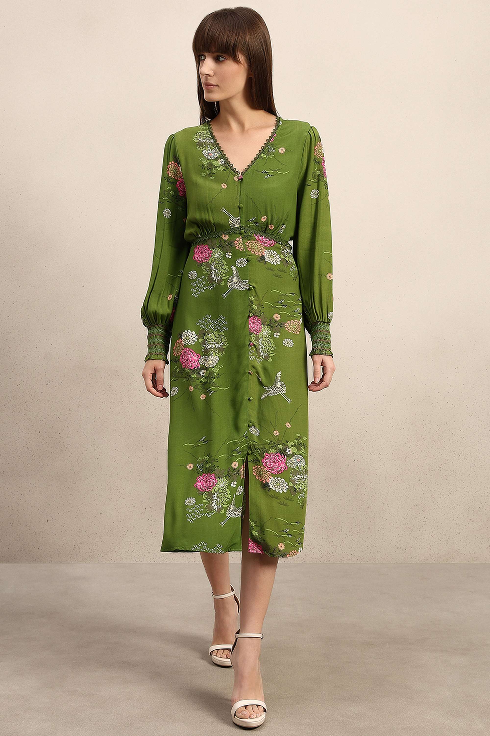 Solid-Viscose-Women-s-Dress