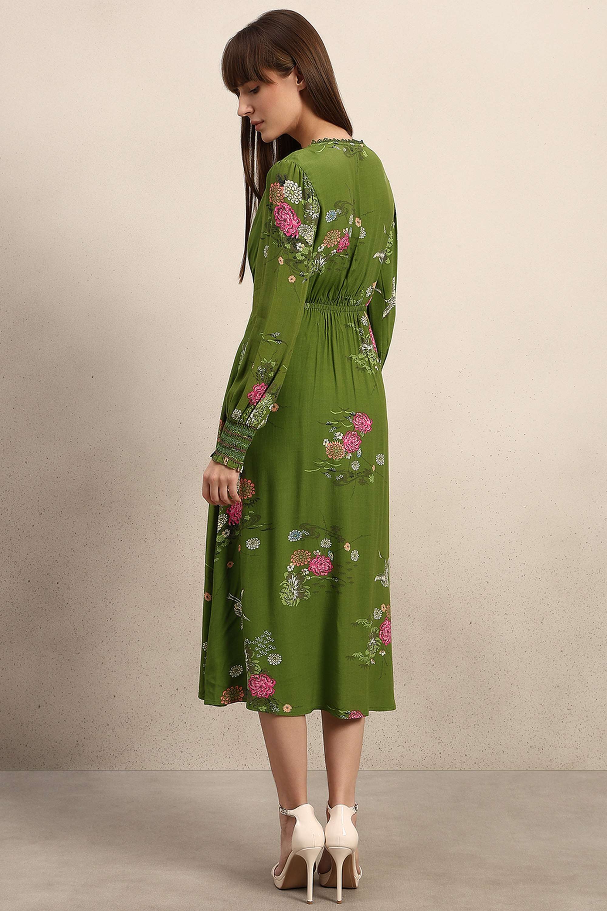 Solid-Viscose-Women-s-Dress