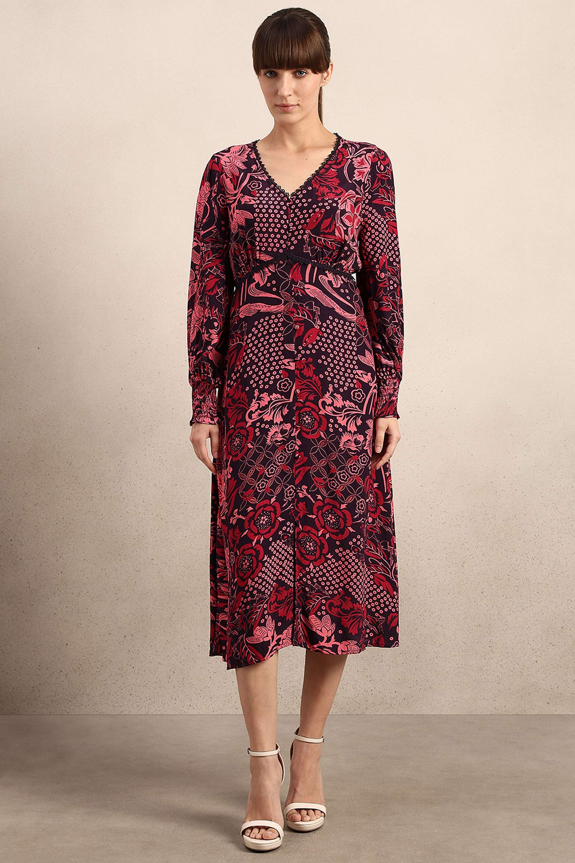 Solid-Viscose-Women-s-Dress