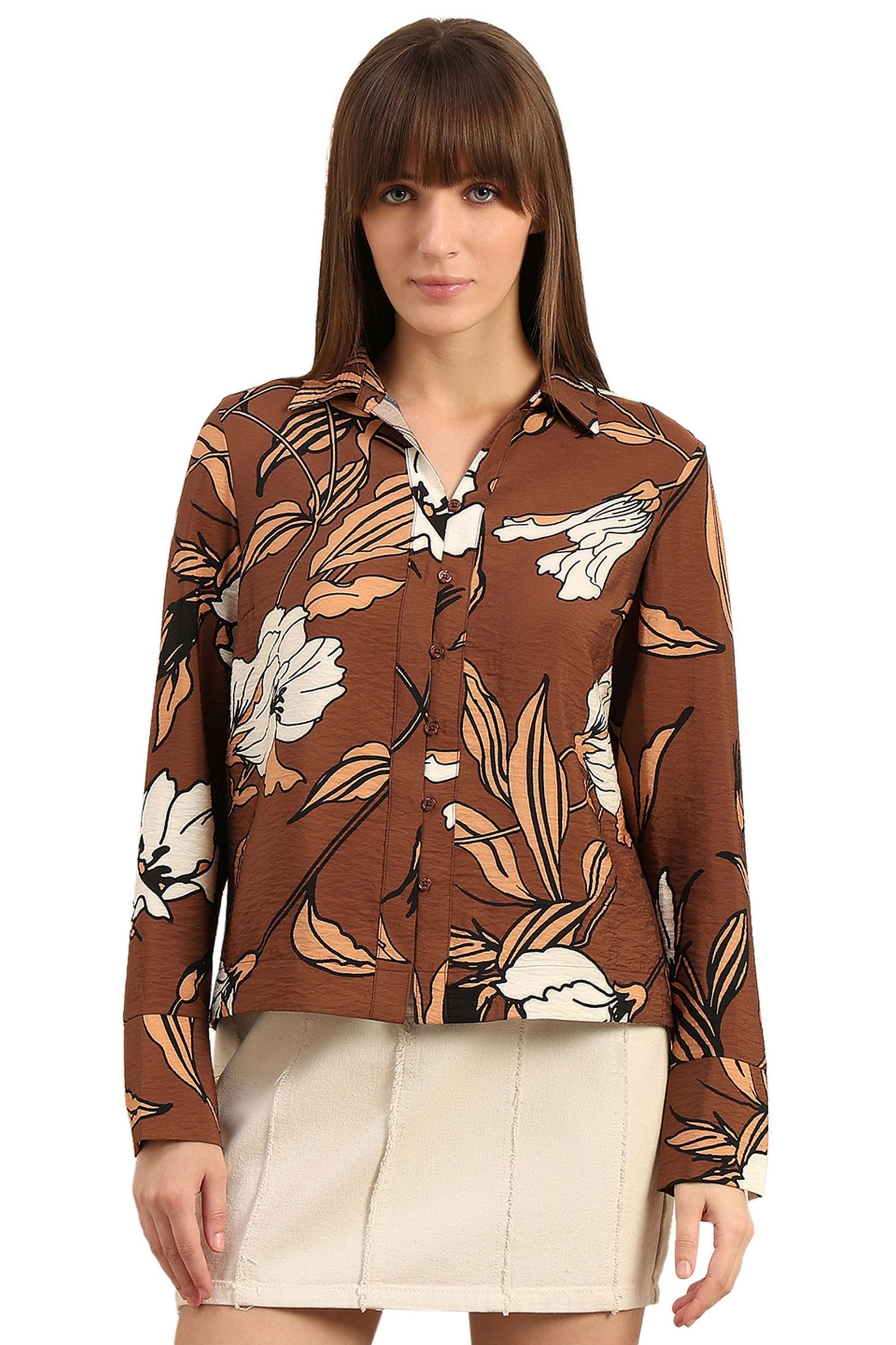 Printed-Viscose-Regular-Fit-Women-s-Shirt