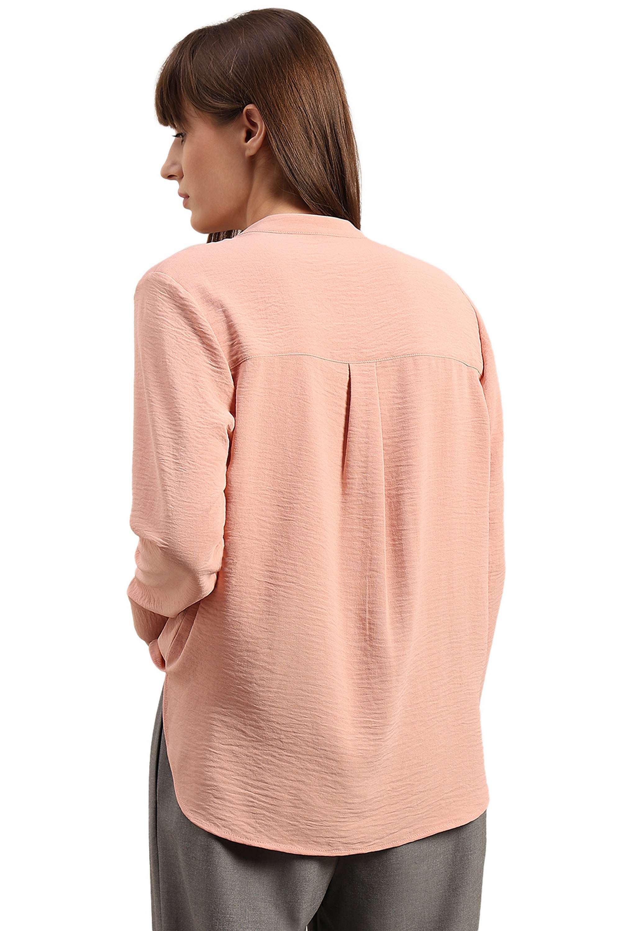 Solid-Blended-Fabric-Regular-Fit-Women-s-Top