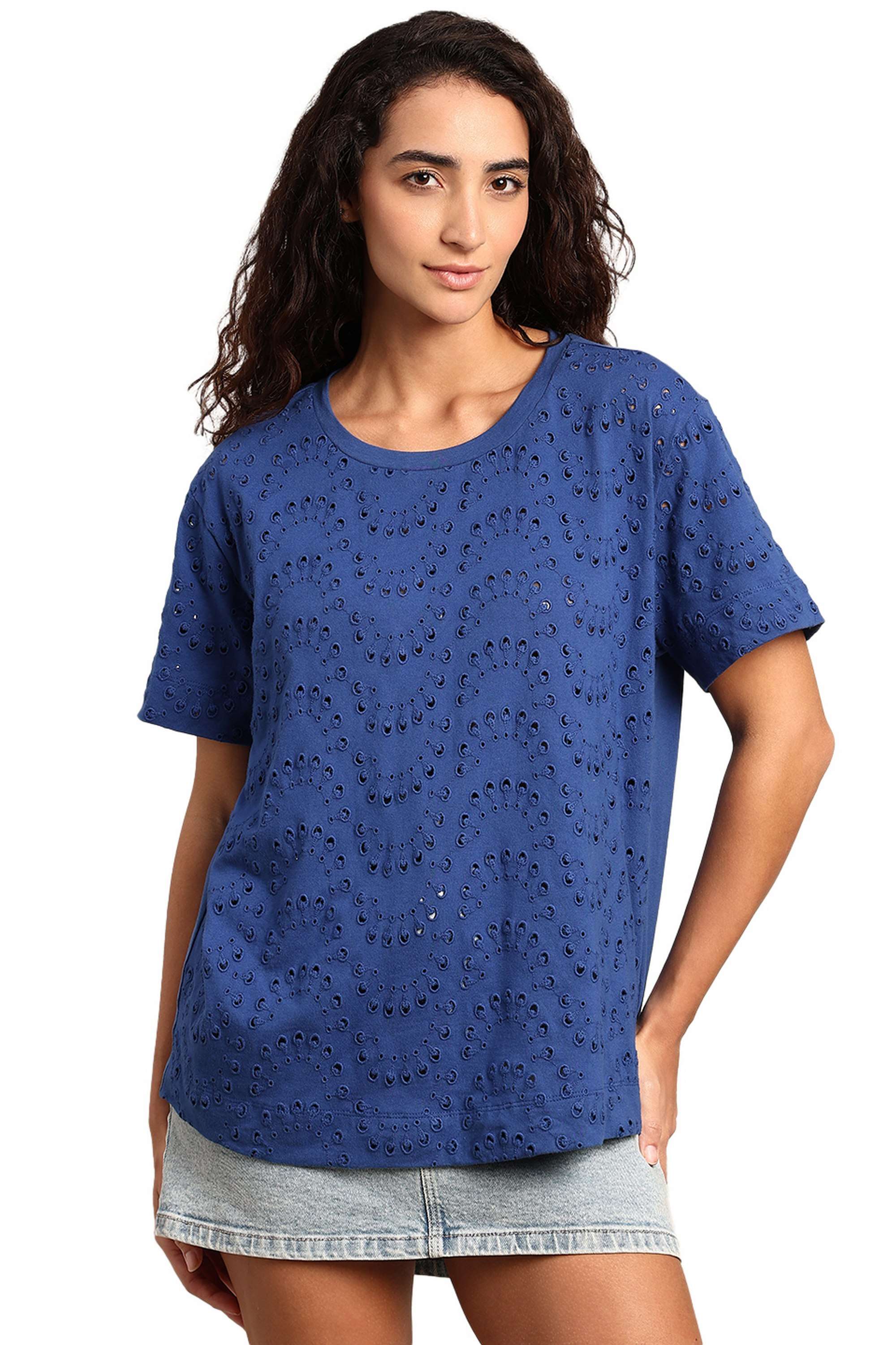 Solid-Blended-Fabric-Regular-Fit-Women-s-Shirt