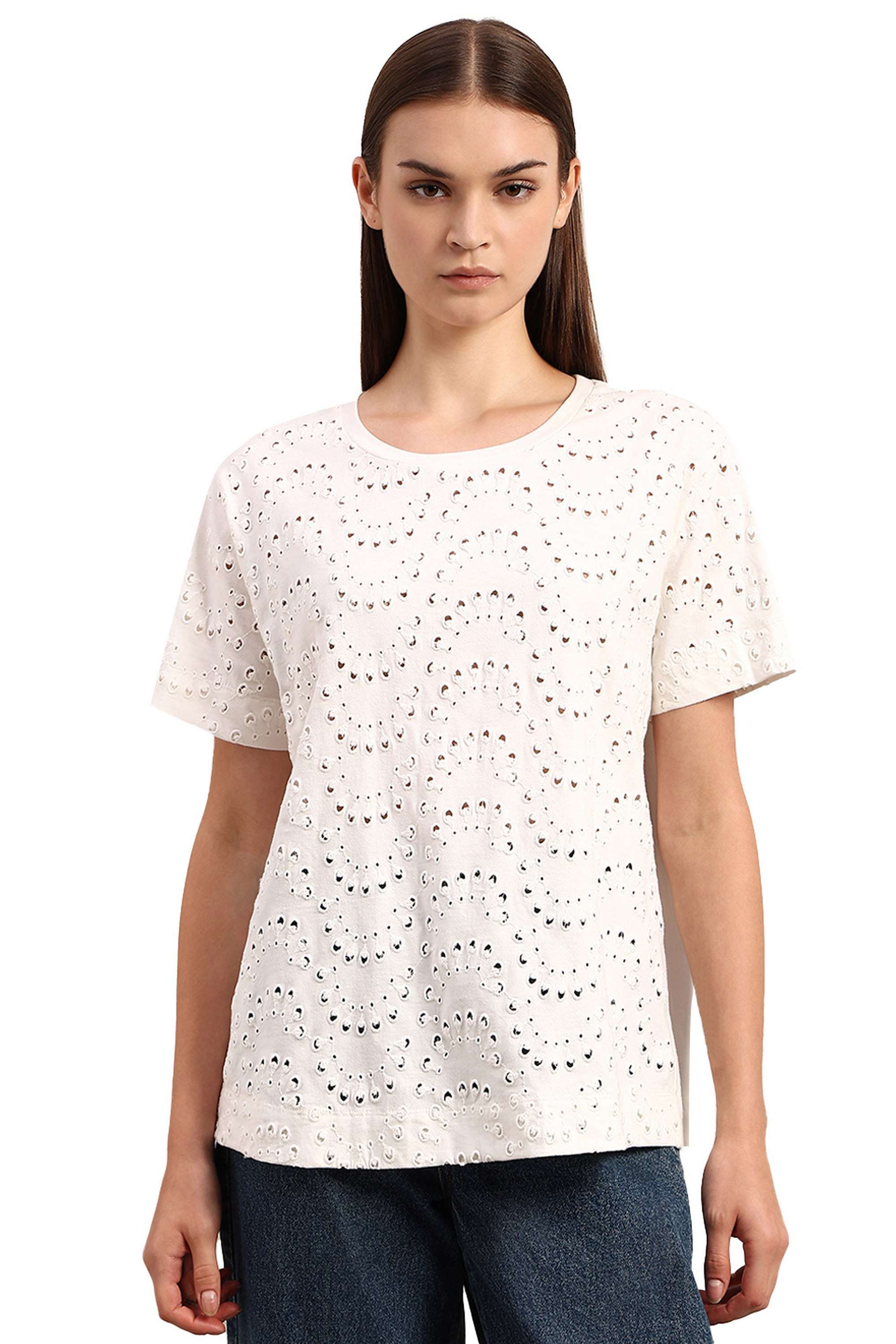 Solid-Blended-Fabric-Regular-Fit-Women-s-Shirt