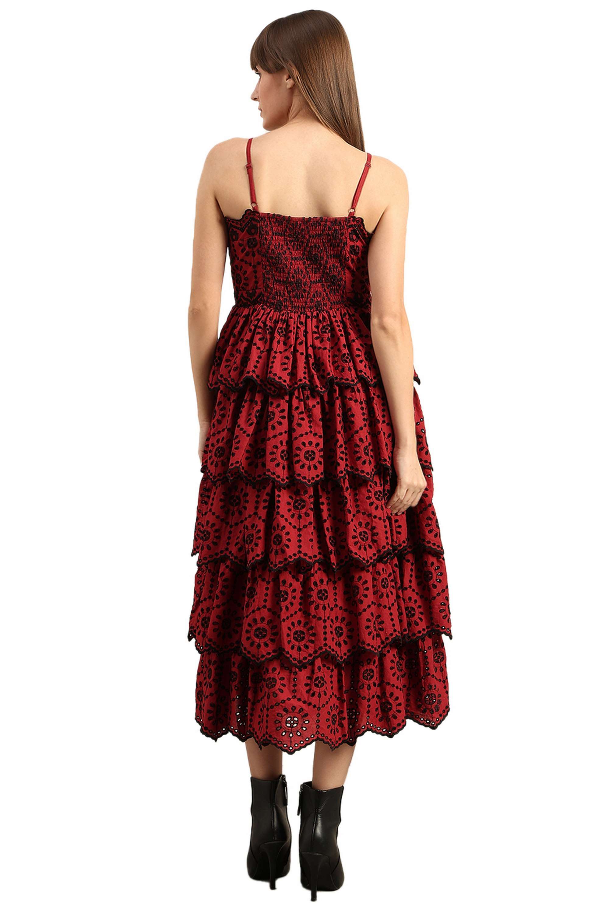 Solid-Blended-Fabric-Regular-Fit-Women-s-Dress