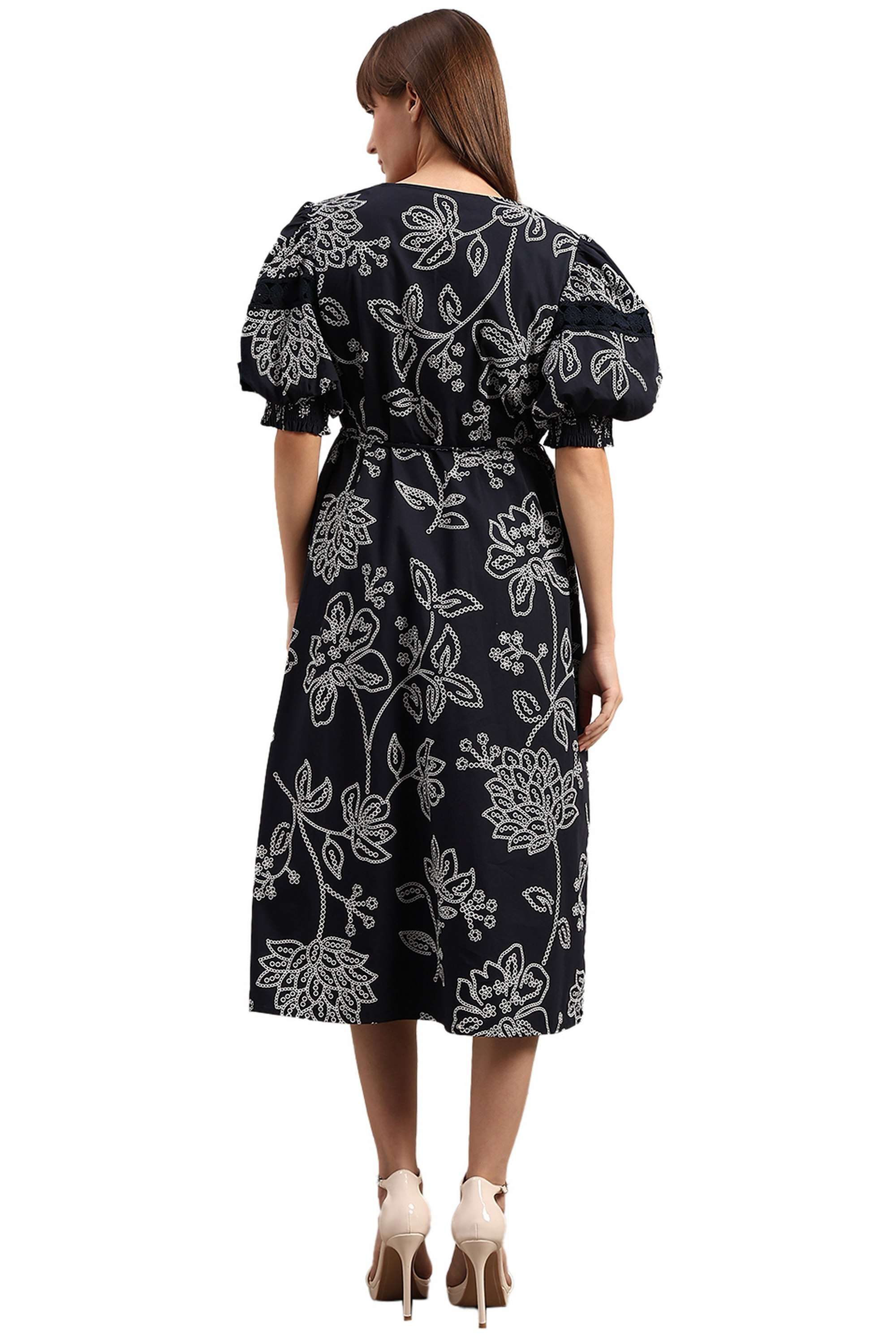 Solid-Blended-Fabric-Regular-Fit-Women-s-Dress