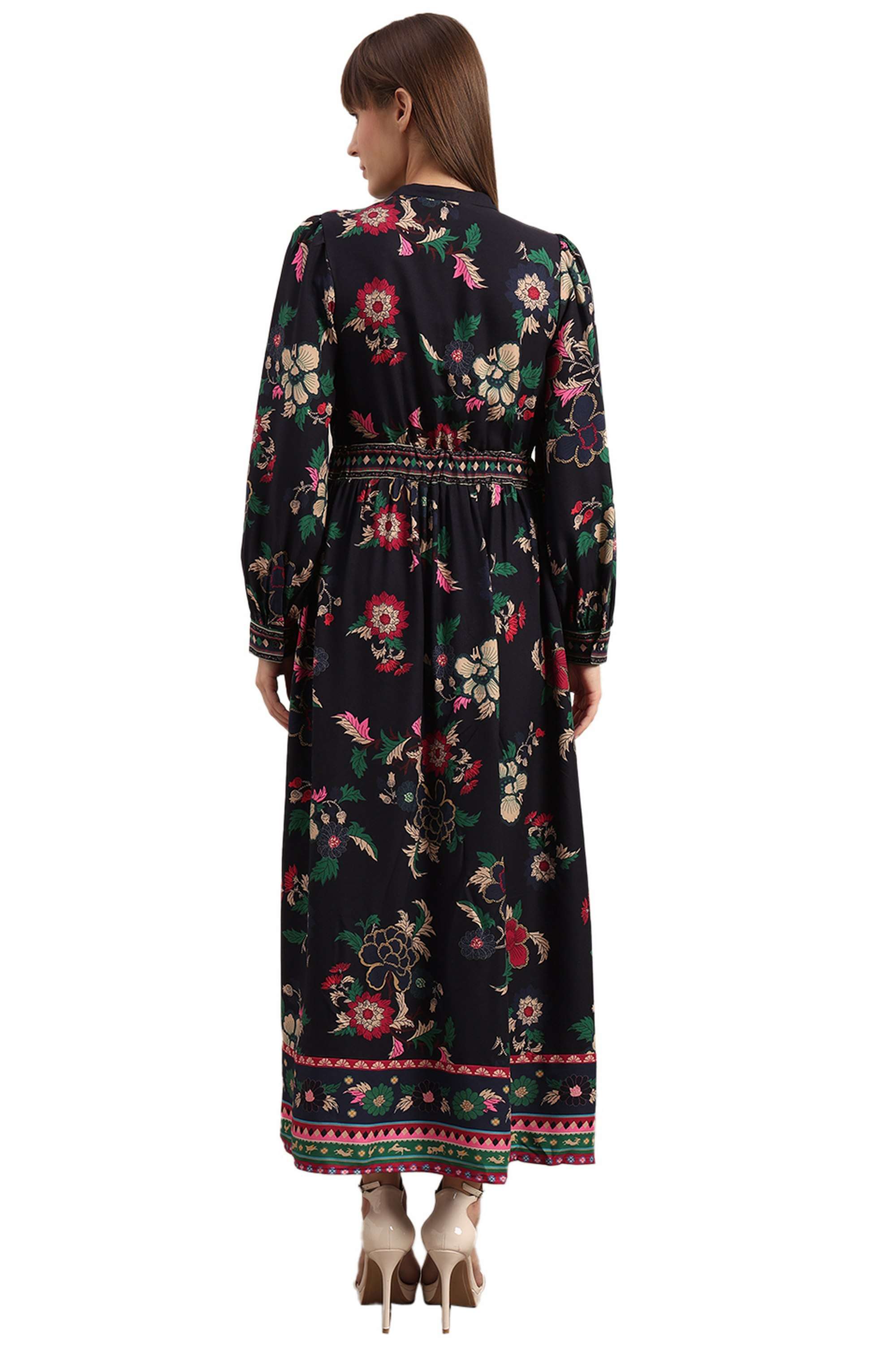 Solid-Blended-Fabric-Regular-Fit-Women-s-Dress