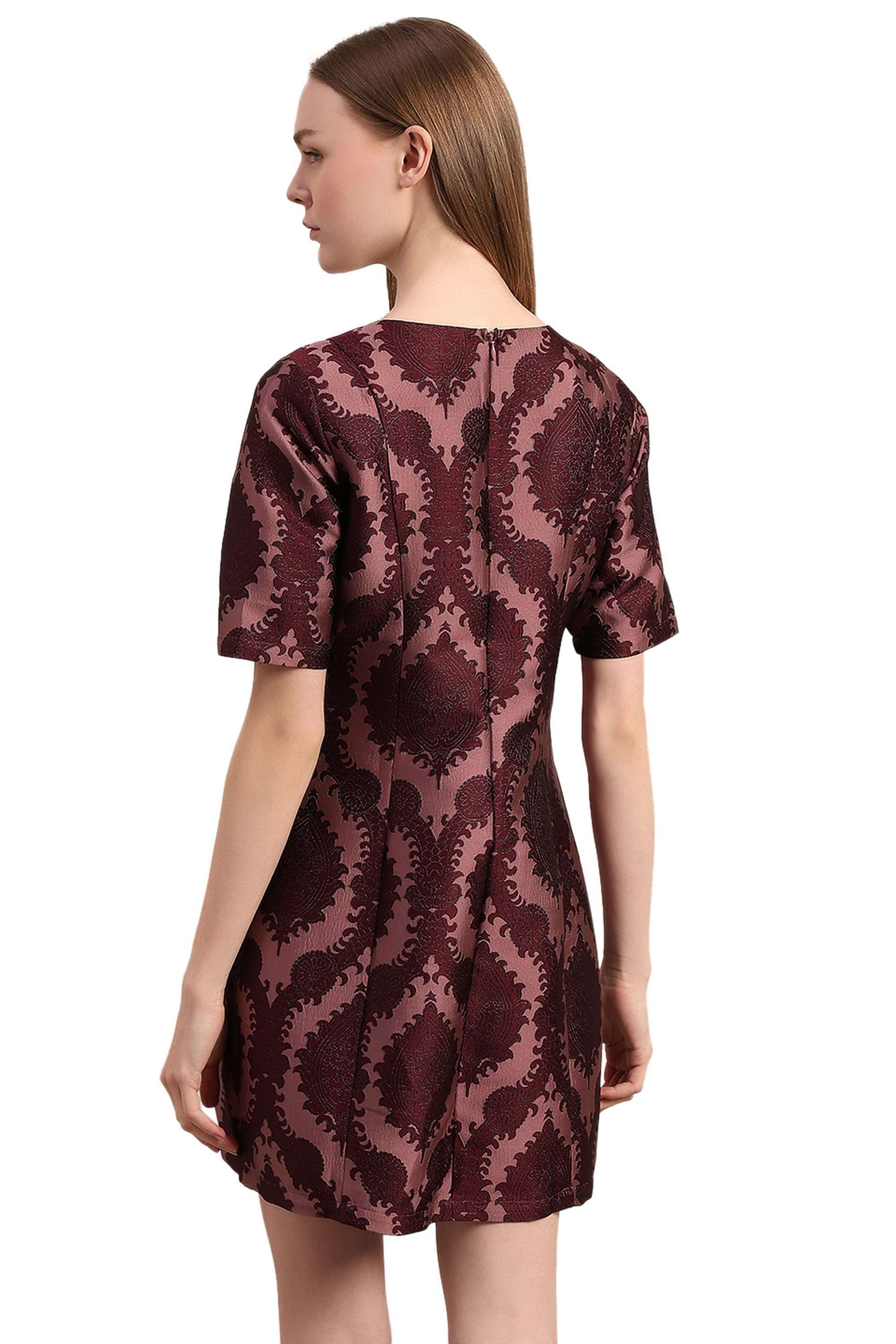 Solid-Blended-Fabric-Regular-Fit-Women-s-Dress