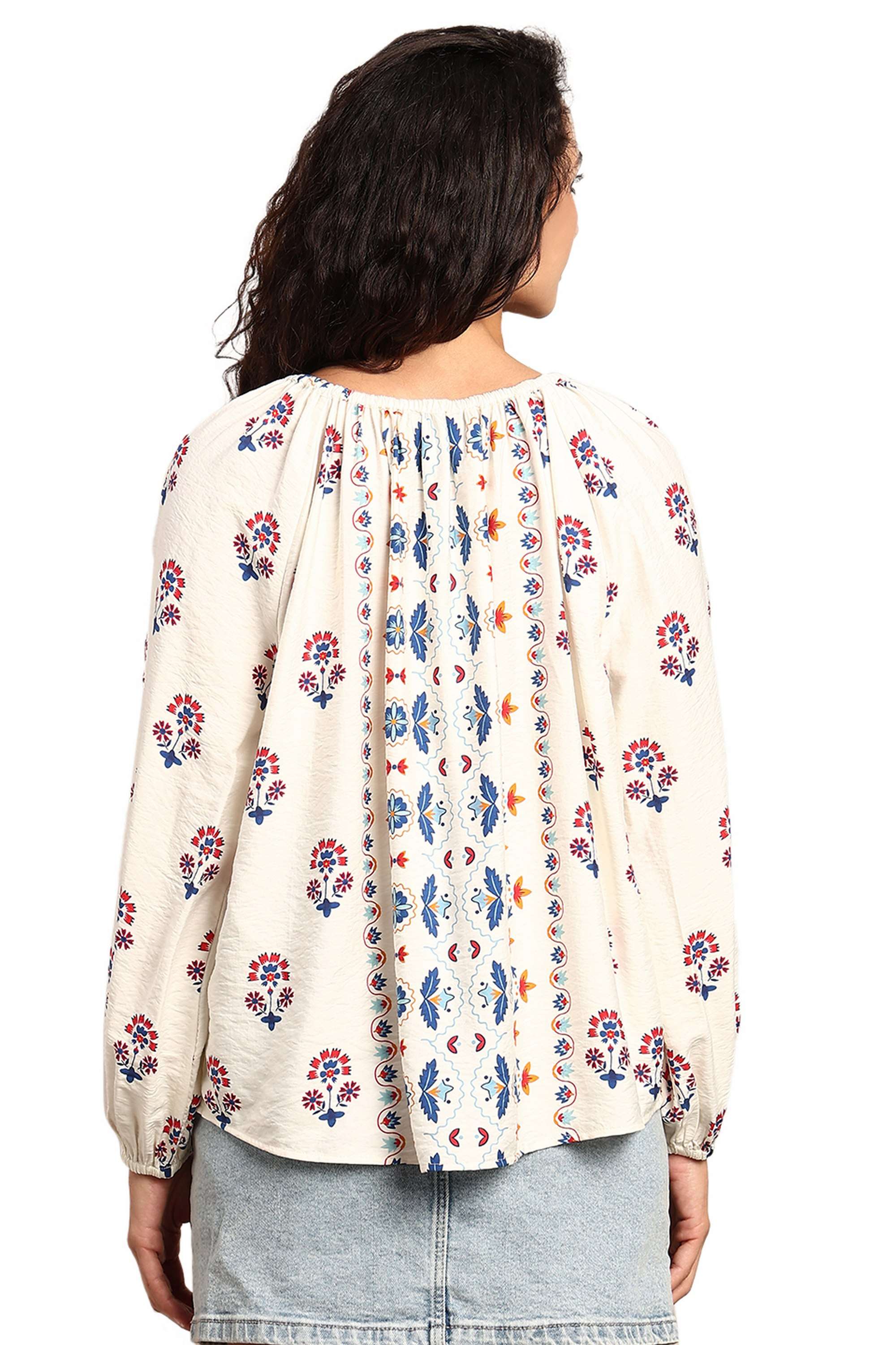 Printed-Viscose-Regular-Fit-Women-s-Top