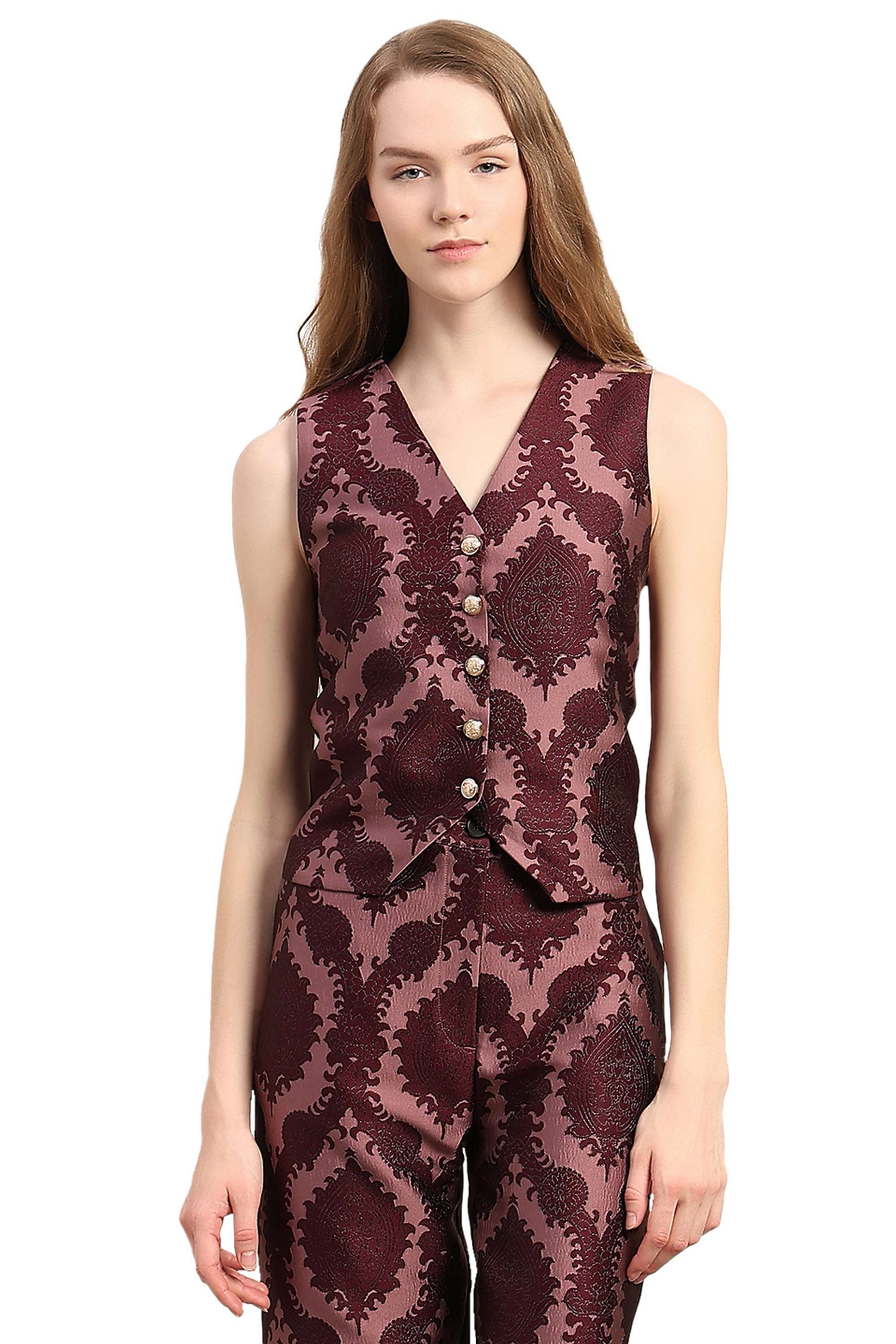 Solid-Blended-Fabric-Regular-Fit-Women-s-Vests