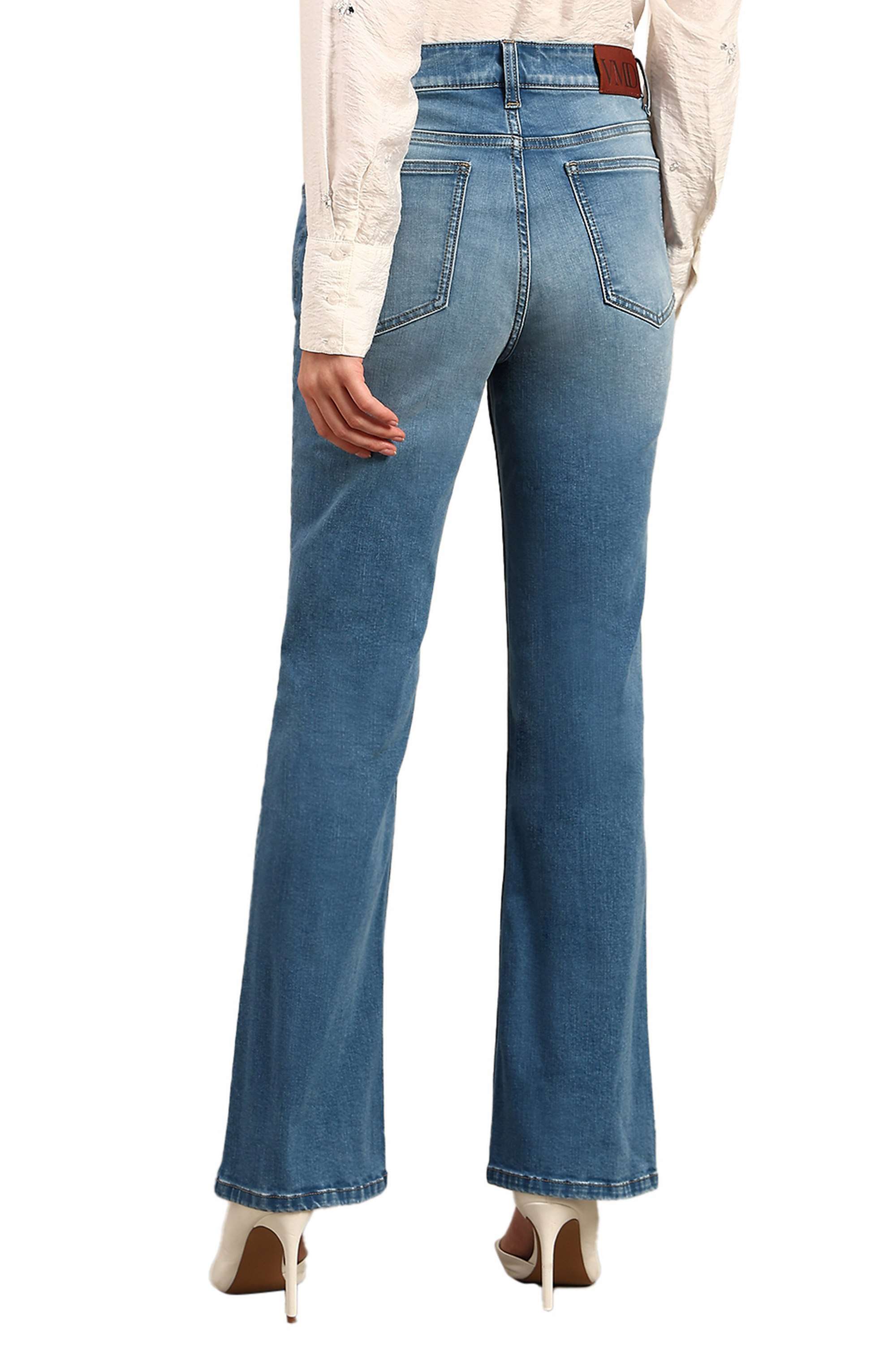 Solid-Blended-Fabric-Regular-Fit-Women-s-Jeans