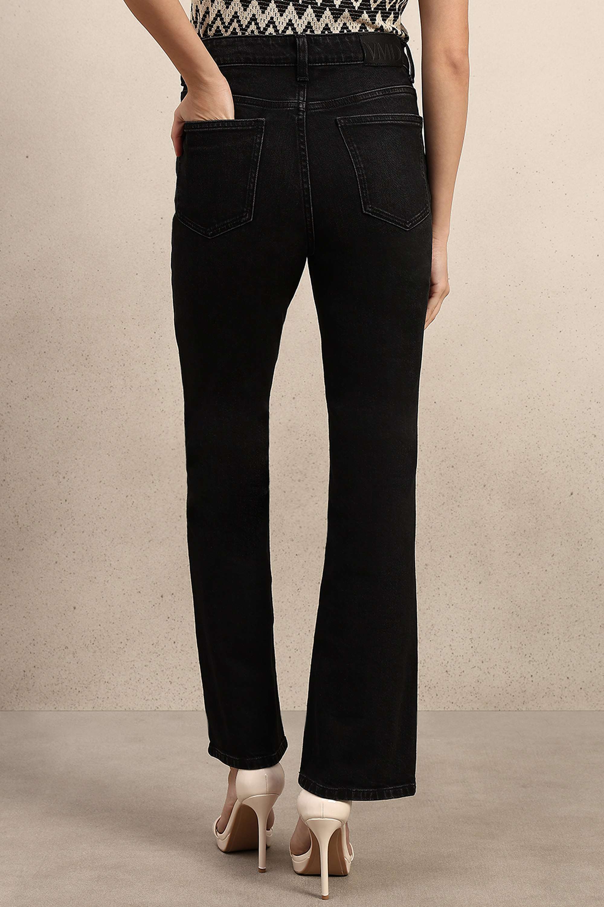 Dark-Wash-Blended-Fabric-Regular-Fit-Women-s-Jeans