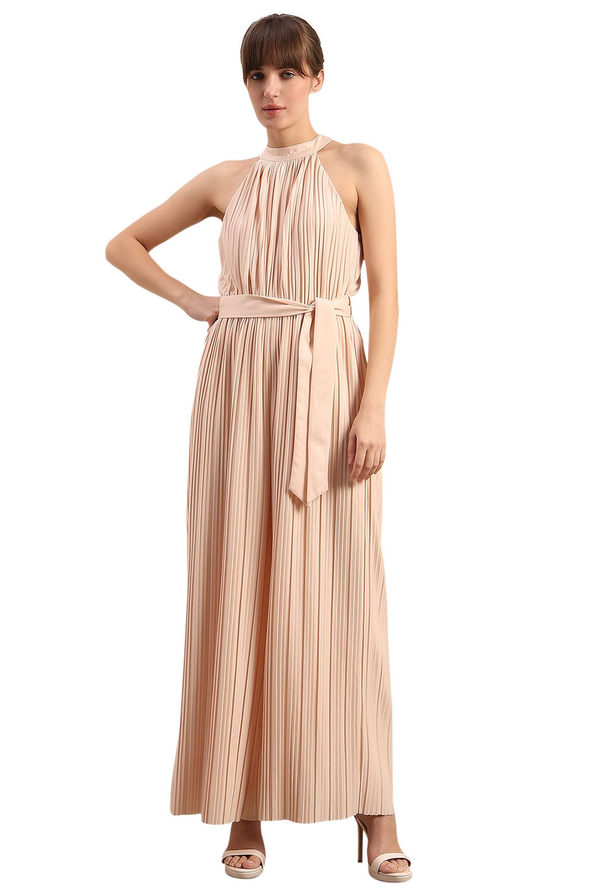 Solid-Polyester-Relaxed-Fit-Women-s-Jumpsuit