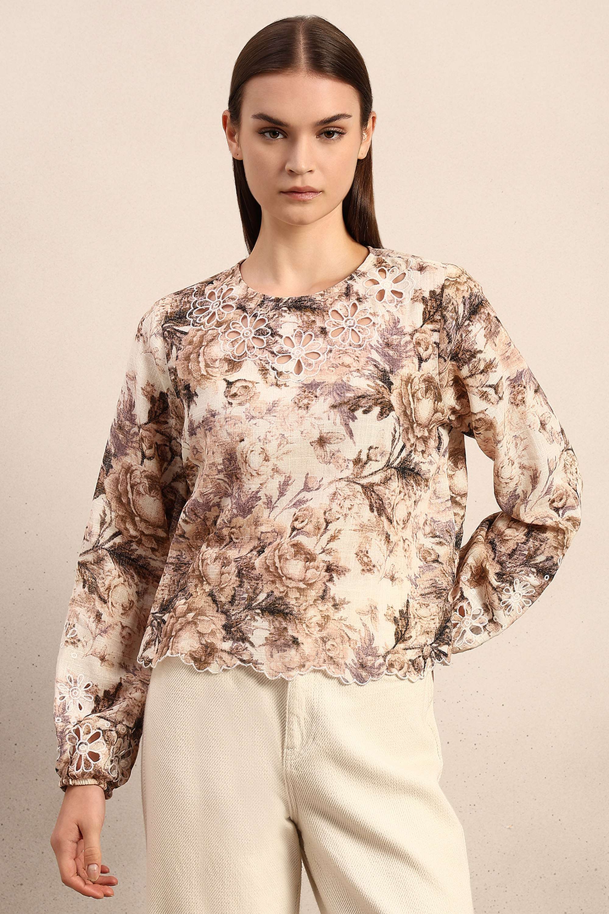 Printed-Cotton-Round-Neck-Women-s-Top