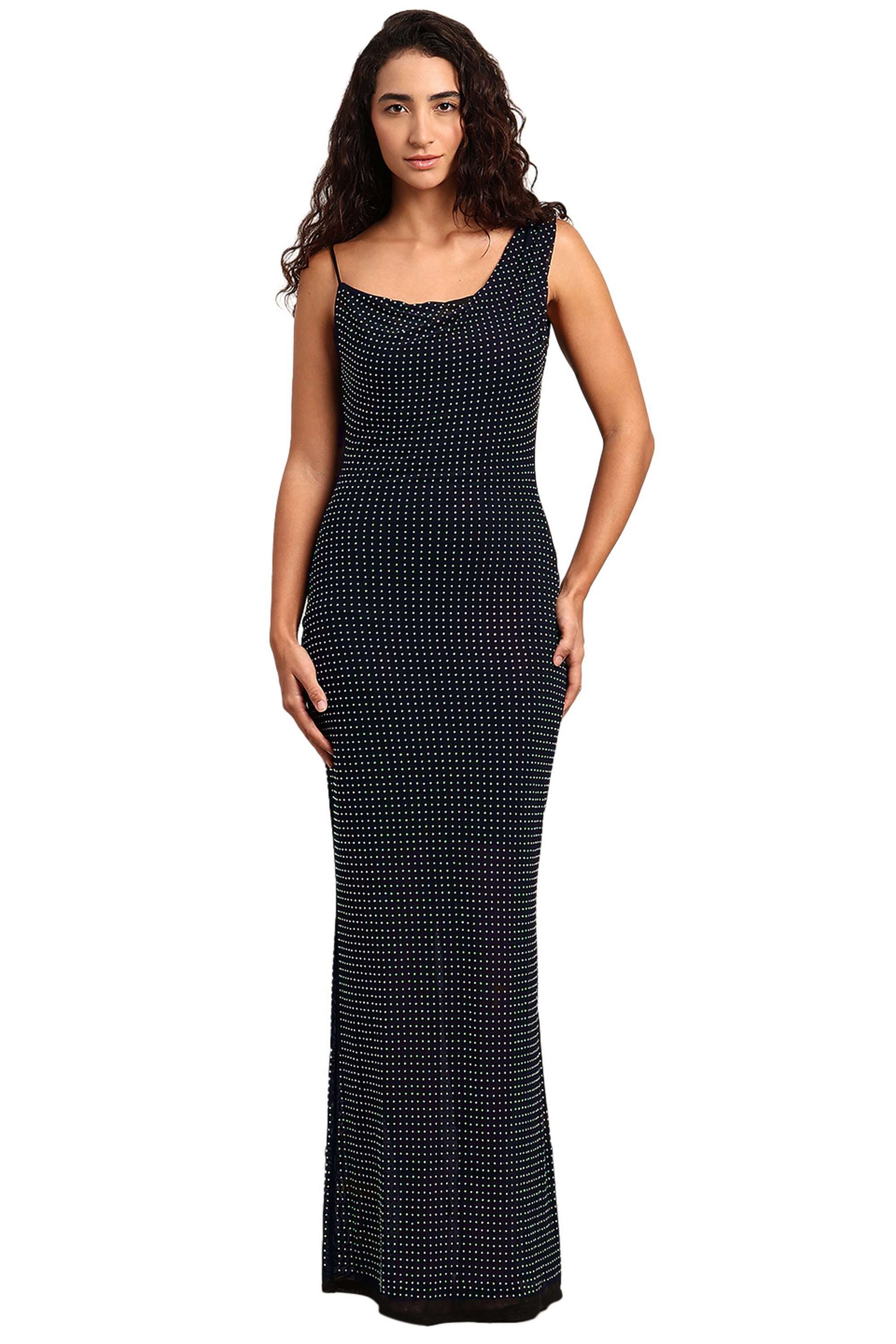 Solid-Blended-Fabric-Regular-Fit-Women-s-Dress