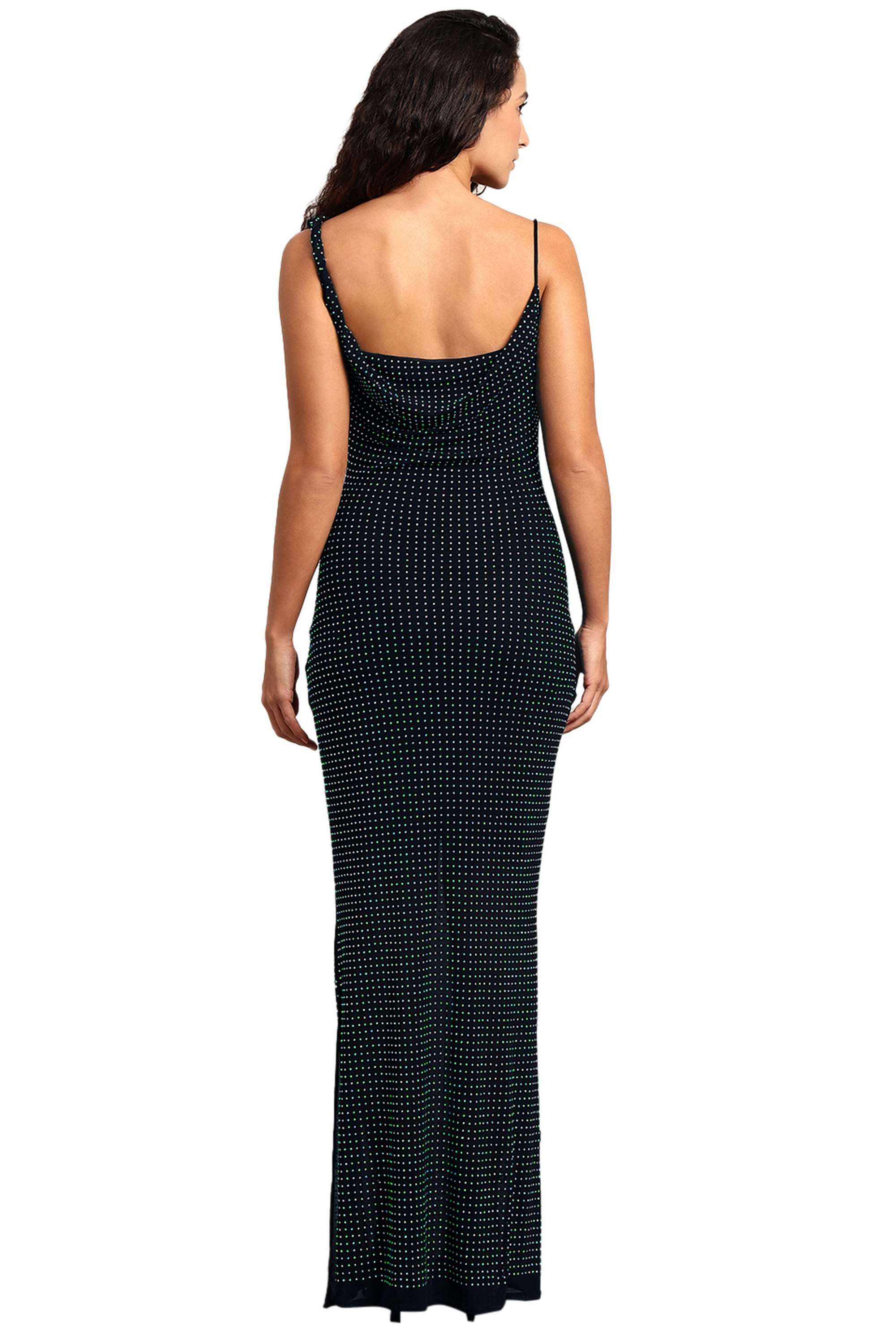 Solid-Blended-Fabric-Regular-Fit-Women-s-Dress